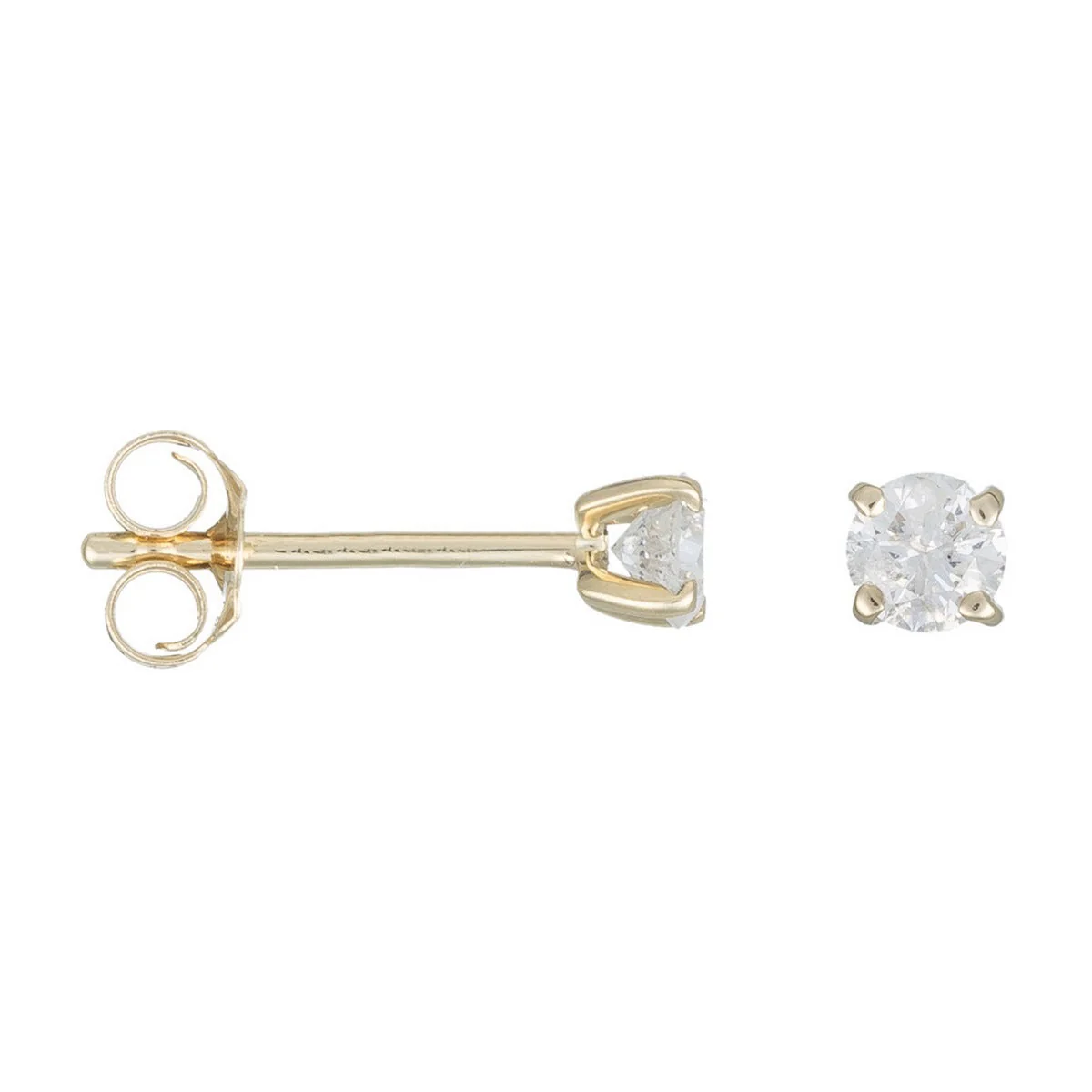 Boucles d'oreilles "Single diamond 0,20" Diamants 0,20/2 - Image 3