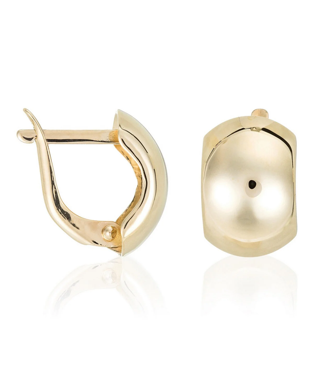 Boucles D'Oreilles "Carré D'Or" - Or Jaune - Or Jaune - Image 2