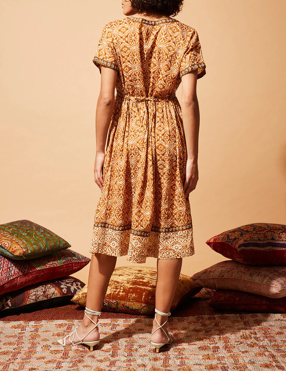 Robe Courte Soraya - Ocre - Image 5