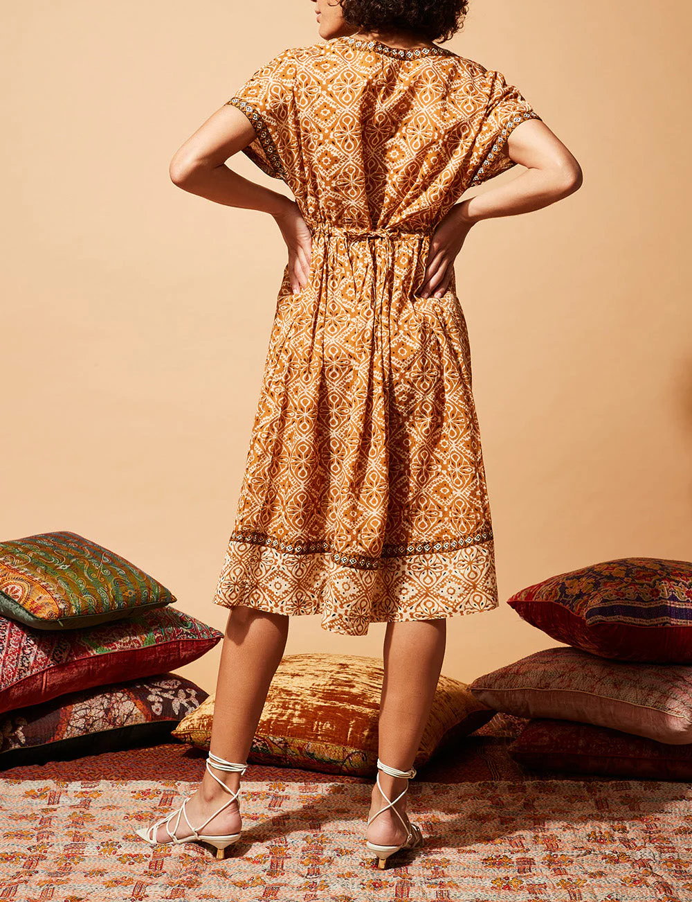 Robe Courte Soraya - Ocre - Image 6