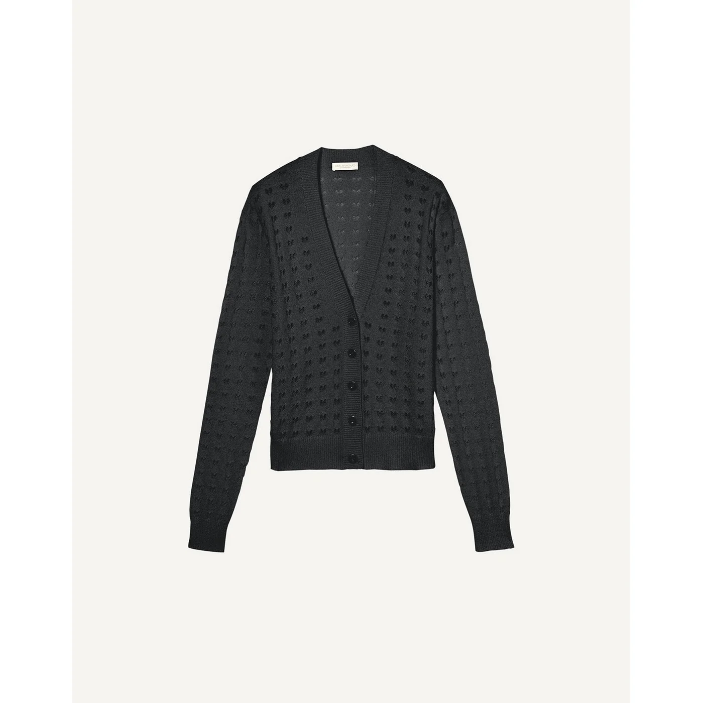 Eric Bompard - Gilet Point Cœur Coton Bio Et Cachemire - Anthracite - Femme - Image 3