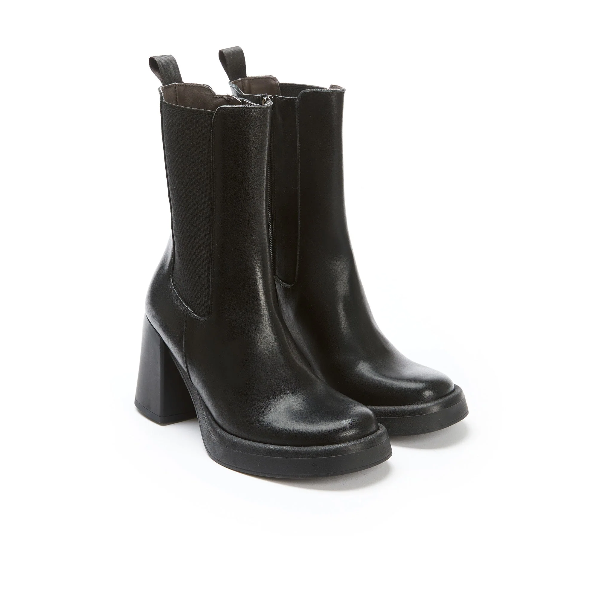 Frank Daniel - Bottes Chelsea À Talons - Noir - Femme - Image 6