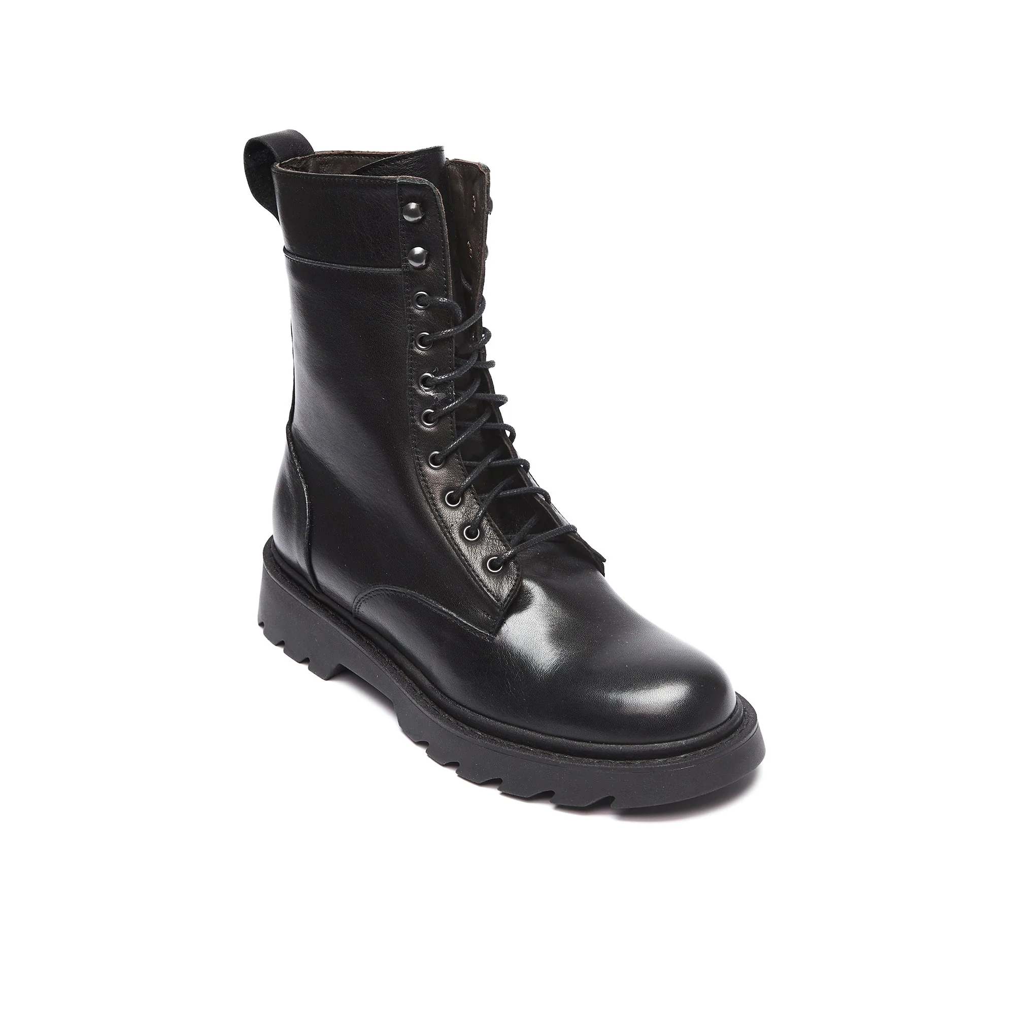 Frank Daniel - Bottines À Lacets Montantes - Noir - Femme - Image 2