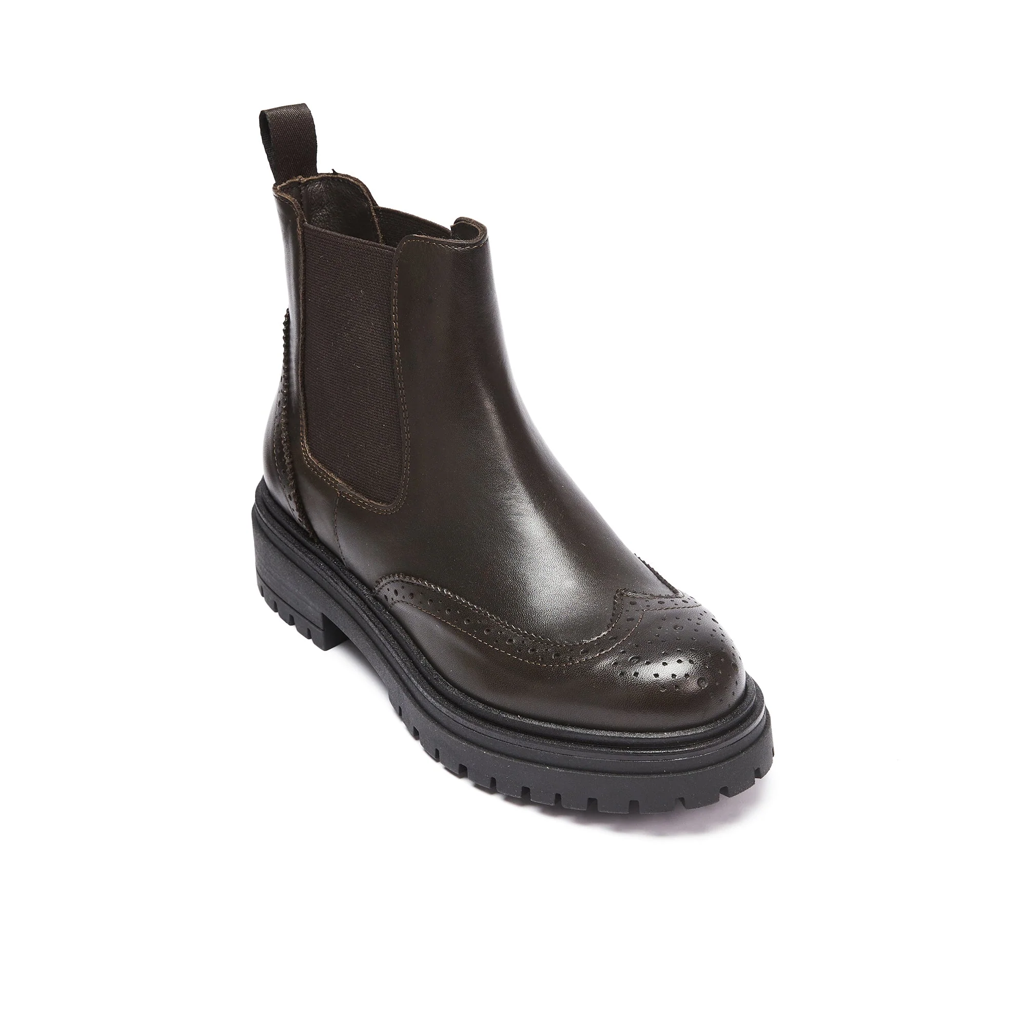 Frank Daniel - Bottes Chelsea À Bout Ailé - Marron Foncé - Femme - Image 3