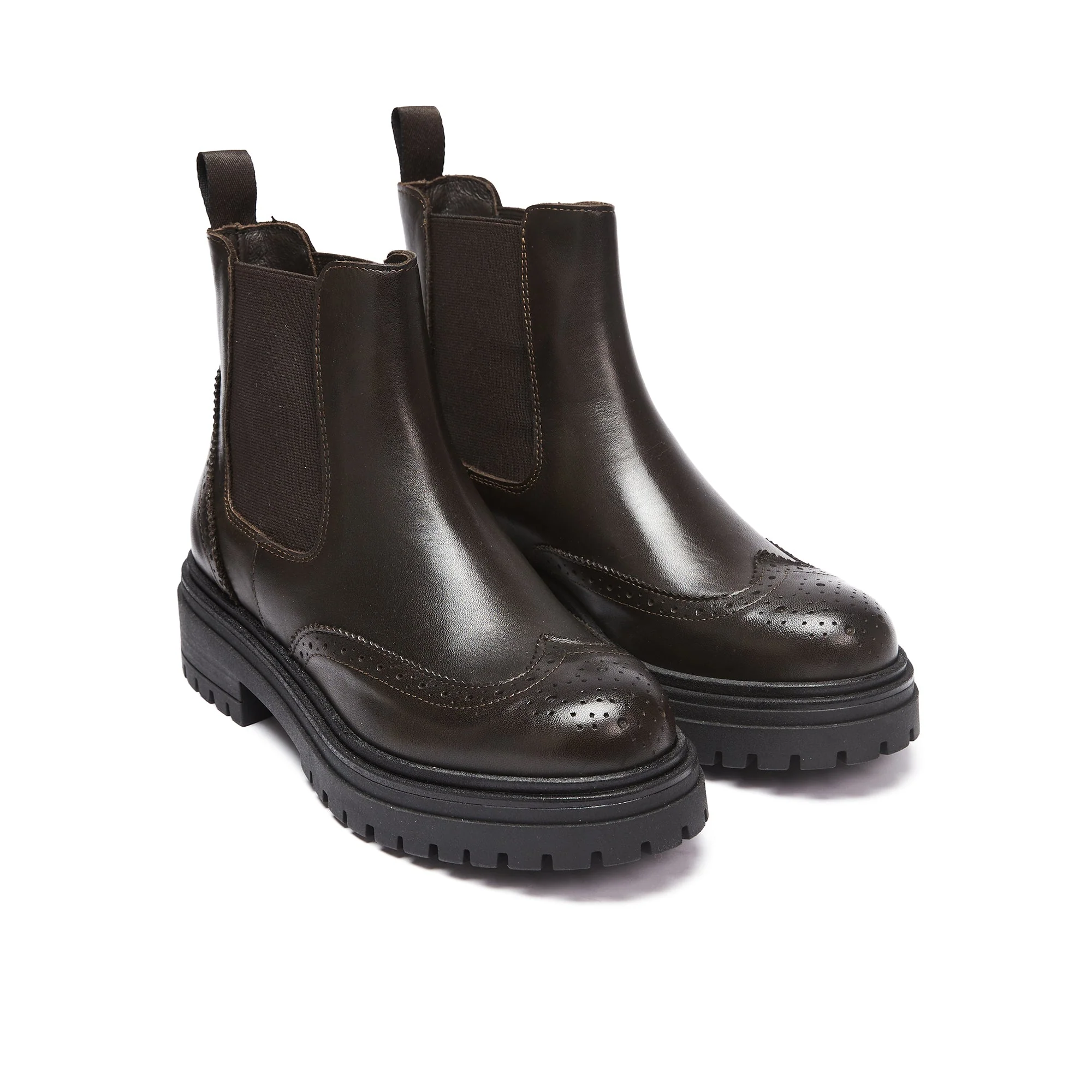 Frank Daniel - Bottes Chelsea À Bout Ailé - Marron Foncé - Femme - Image 6