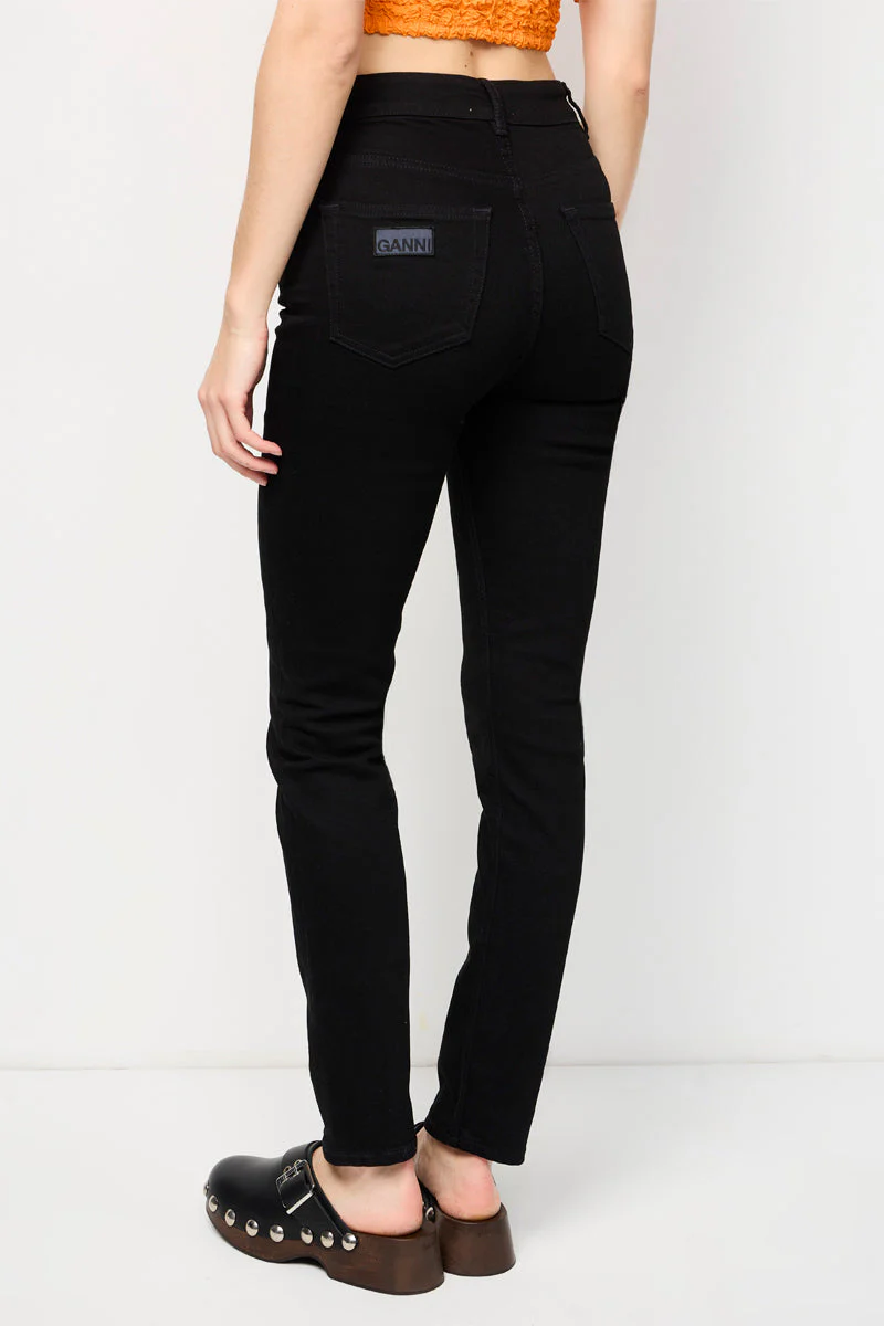 Jean Slim Short Cutye Extensible Et Confortable - Black - Image 3