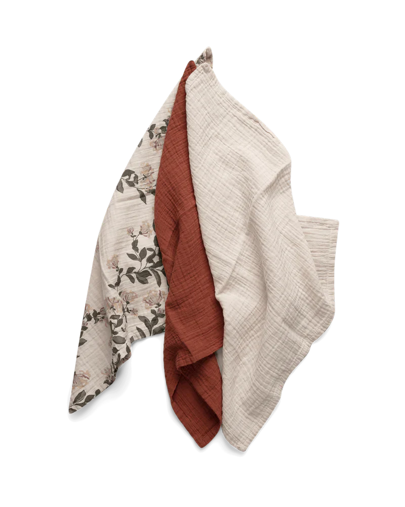 Drap En Mousseline 3 Pièces - Chèvrefeuille - Image 3