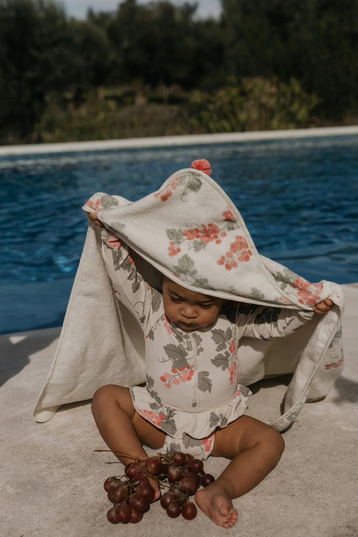 Serviette À Capuche En Éponge - Rose Raisin - Image 3