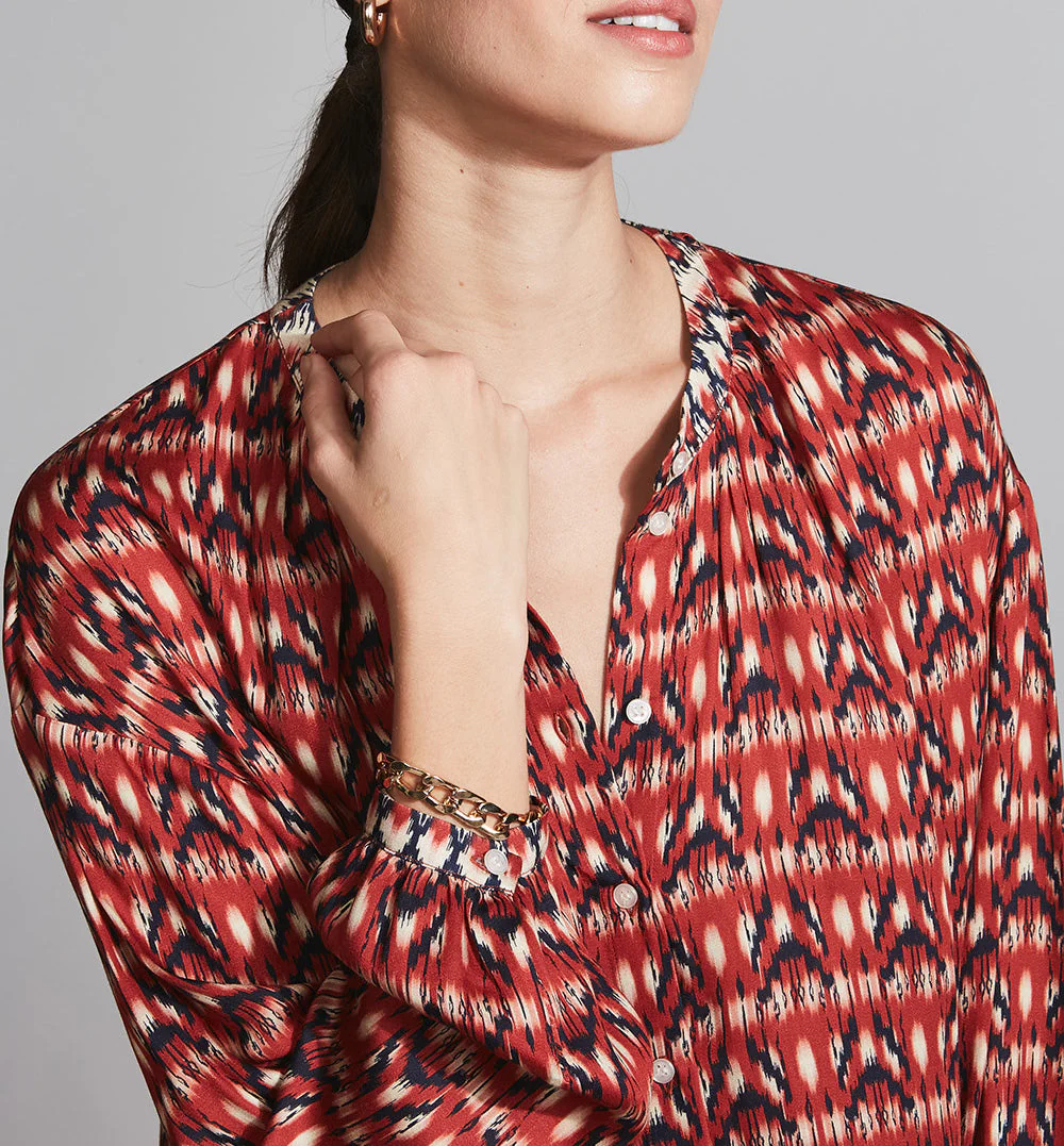 Chemise Large Evy - Feu - Image 2