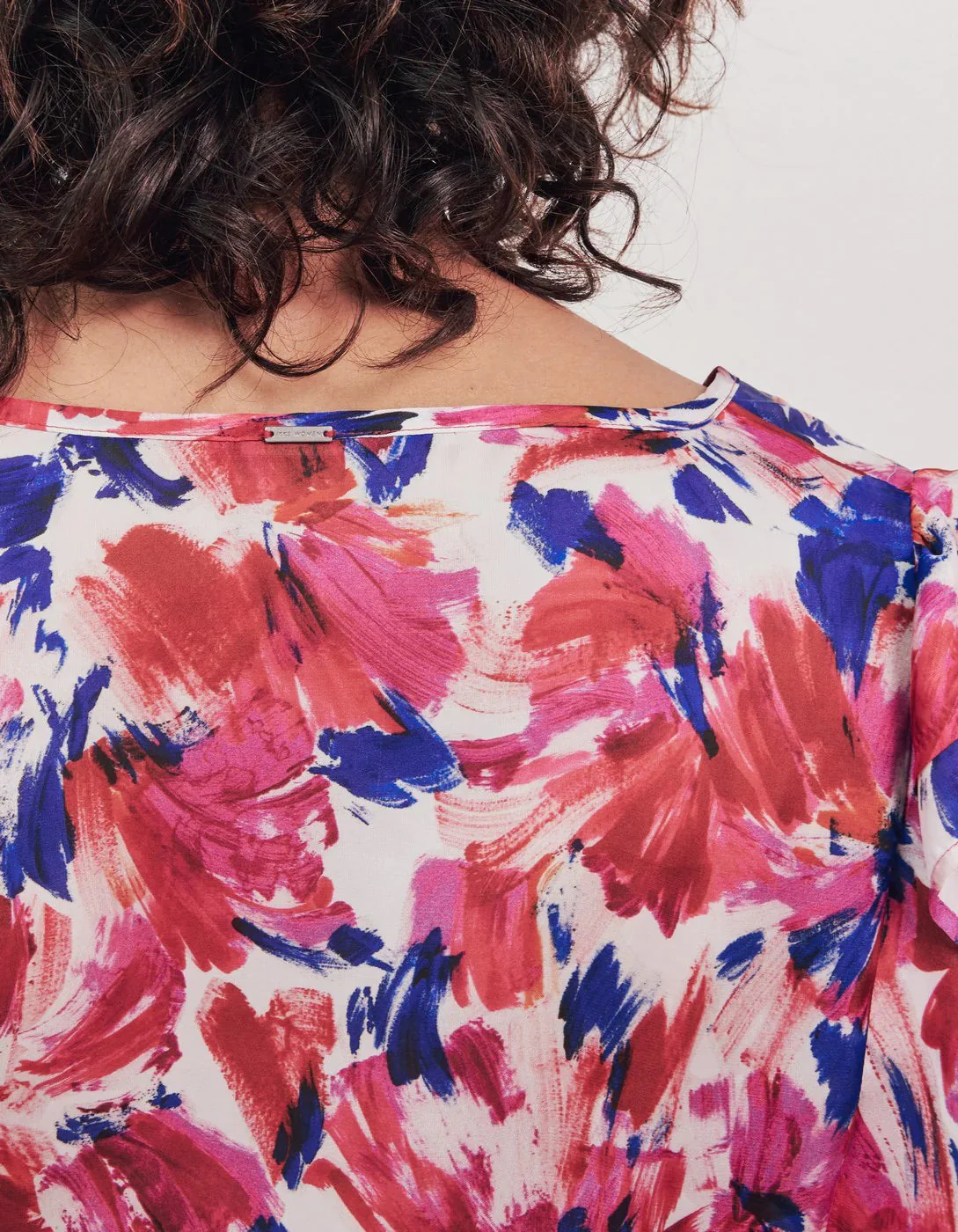 IKKS - Top Loose Imprimé Floral Flash Recyclé - Hortensia - Image 5