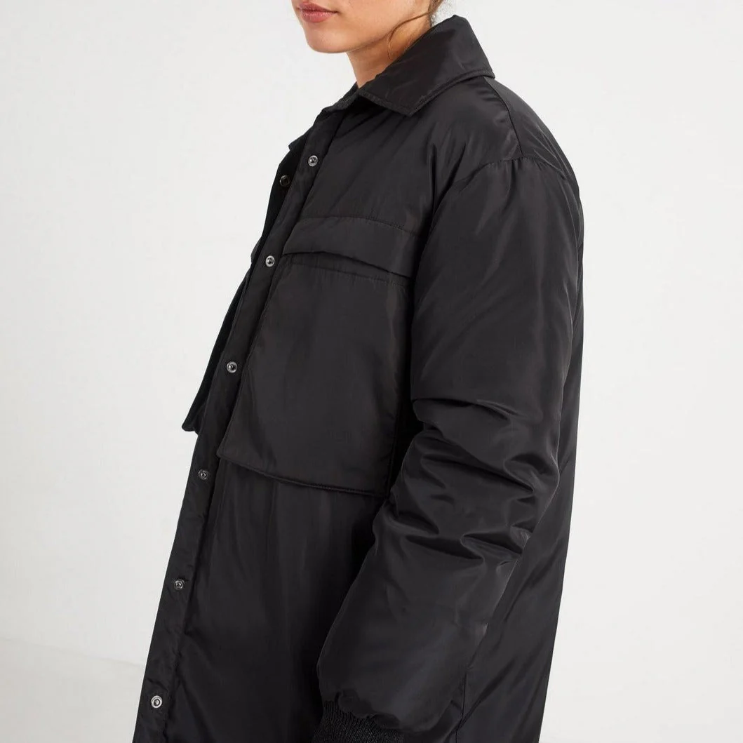 IKKS - Doudoune Longue Noire Avec Maxi Poches I.Code - Noir - Image 2