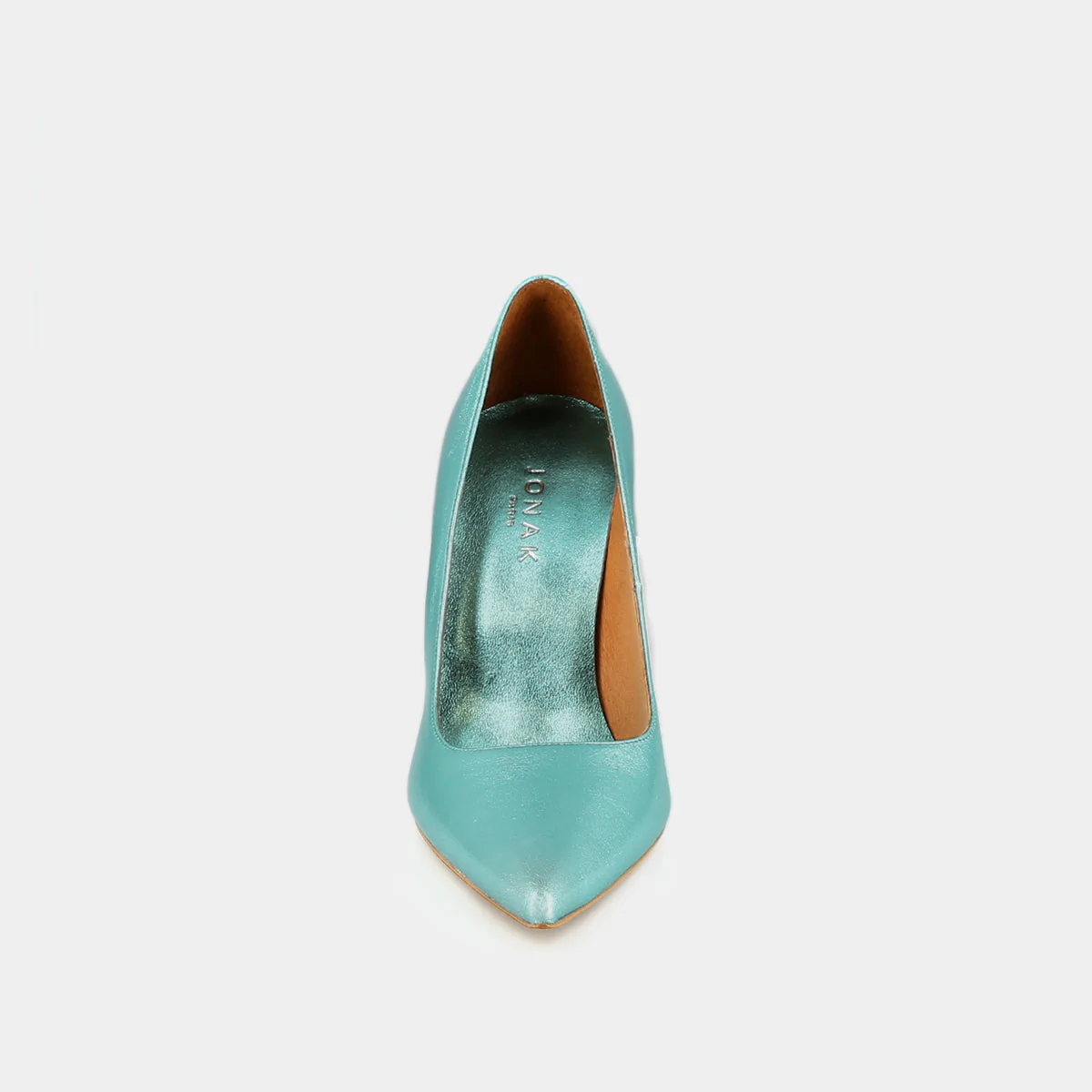 Escarpins Dabate Cuir Metallise - Turquoise - Image 6