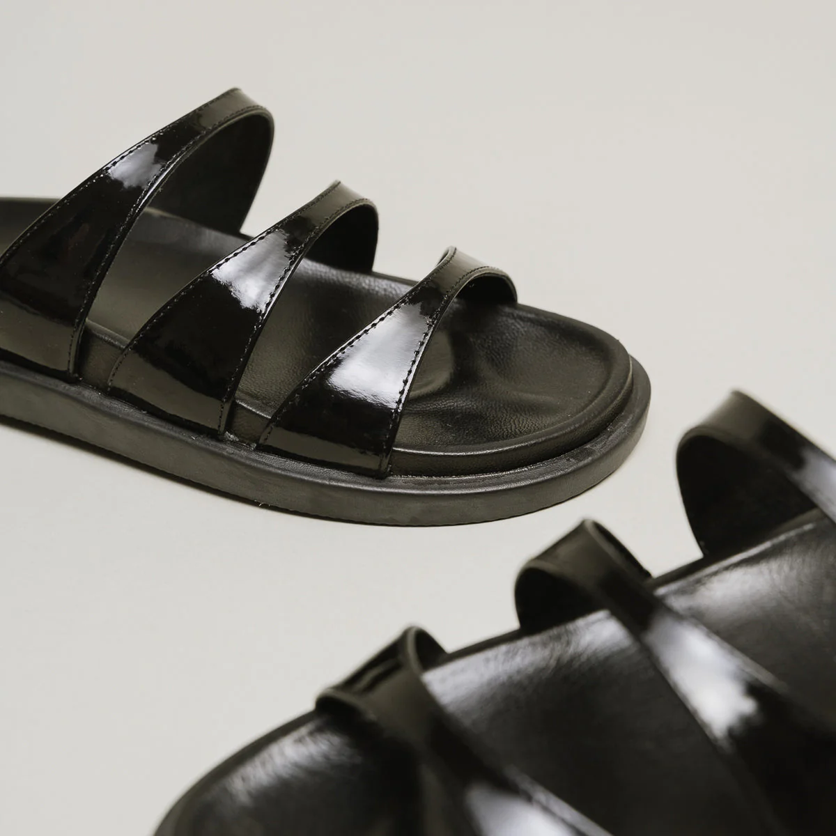Mules Wafi Cuir Vernis - Noir - Image 5
