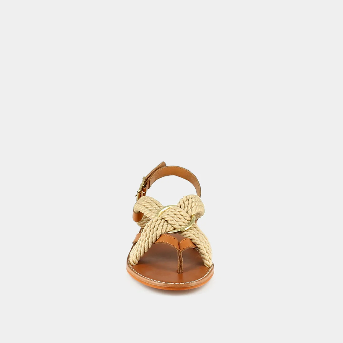 Plagettes Winna Cuir/Corde - Camel/Beige - Image 3