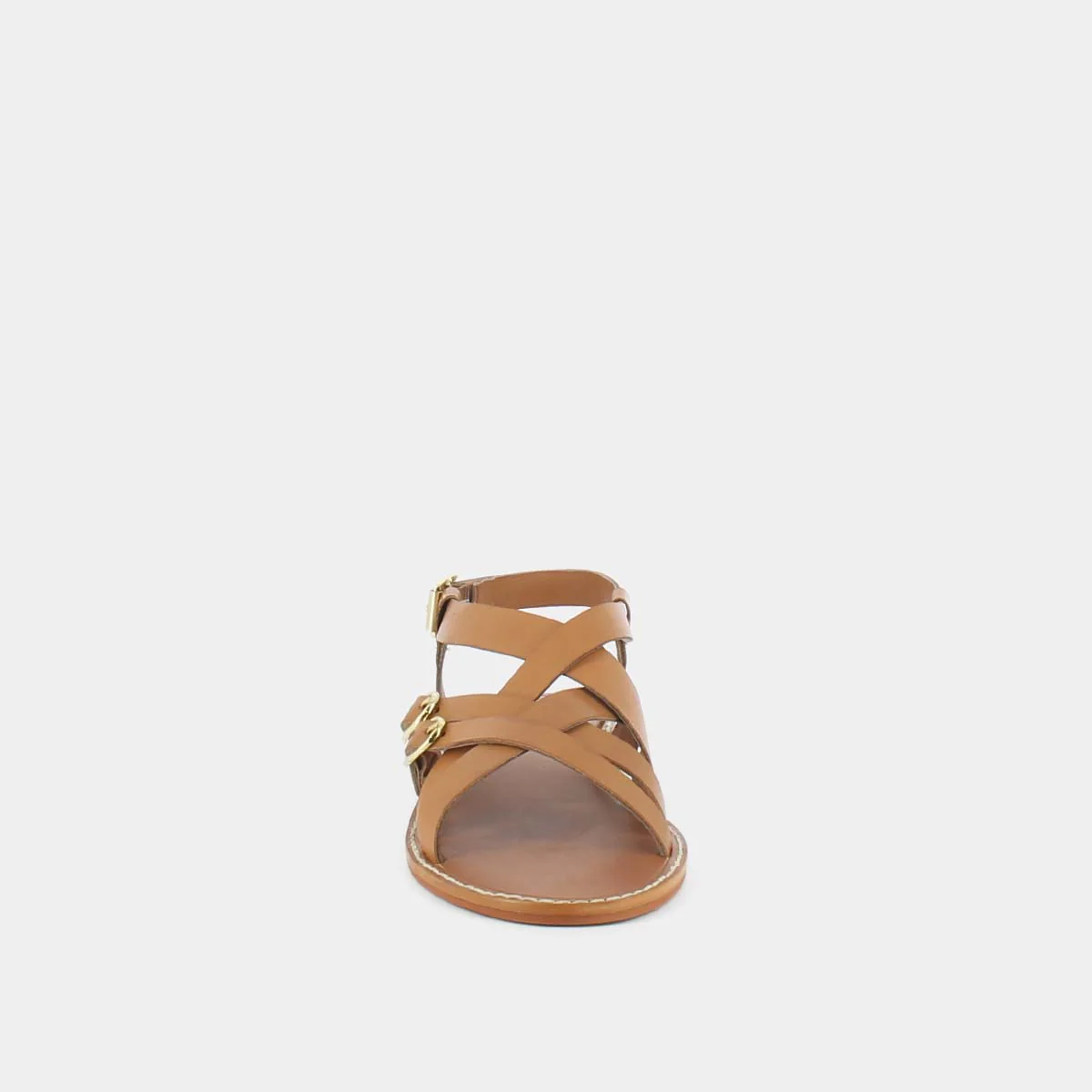 Plagettes Woury Cuir - Camel - Image 3