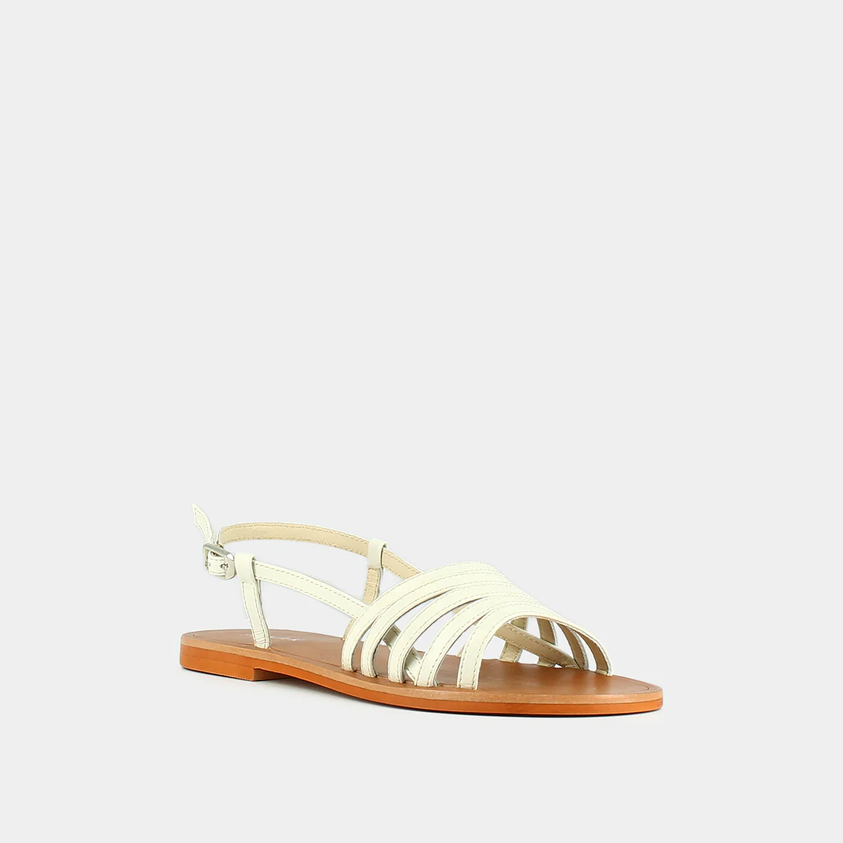 Plagettes Wroom Cuir Vernis - Ecru - Image 2