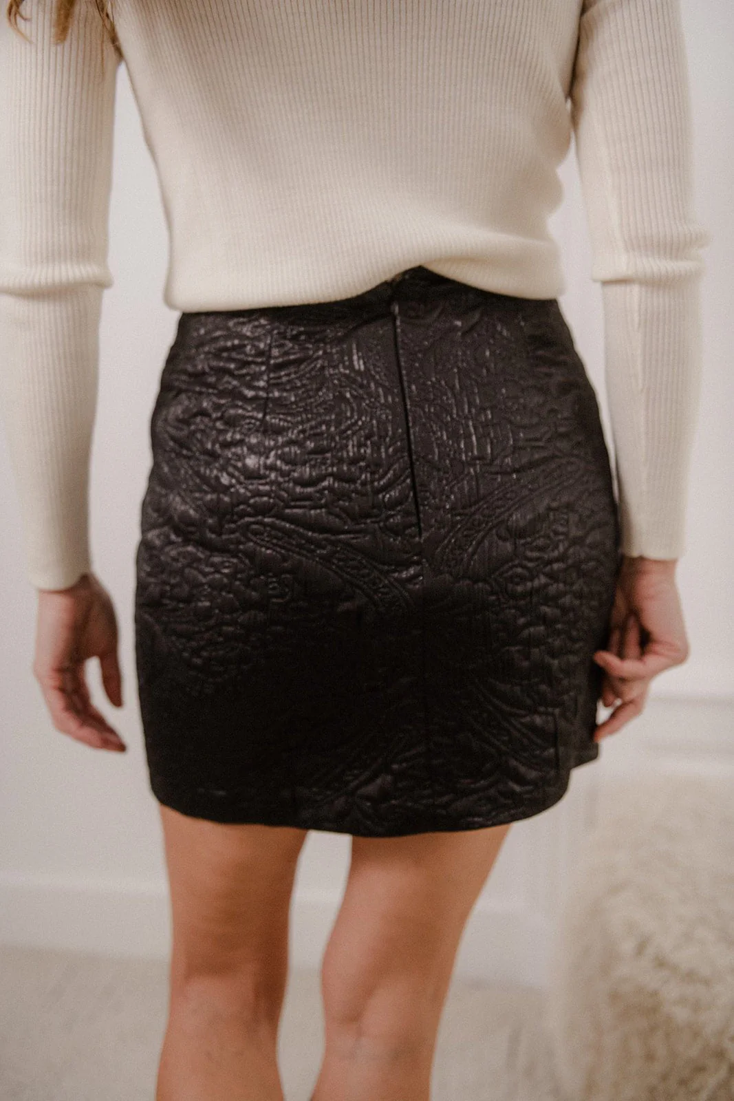 Jupe Carla - Jacquard Noir - Image 7