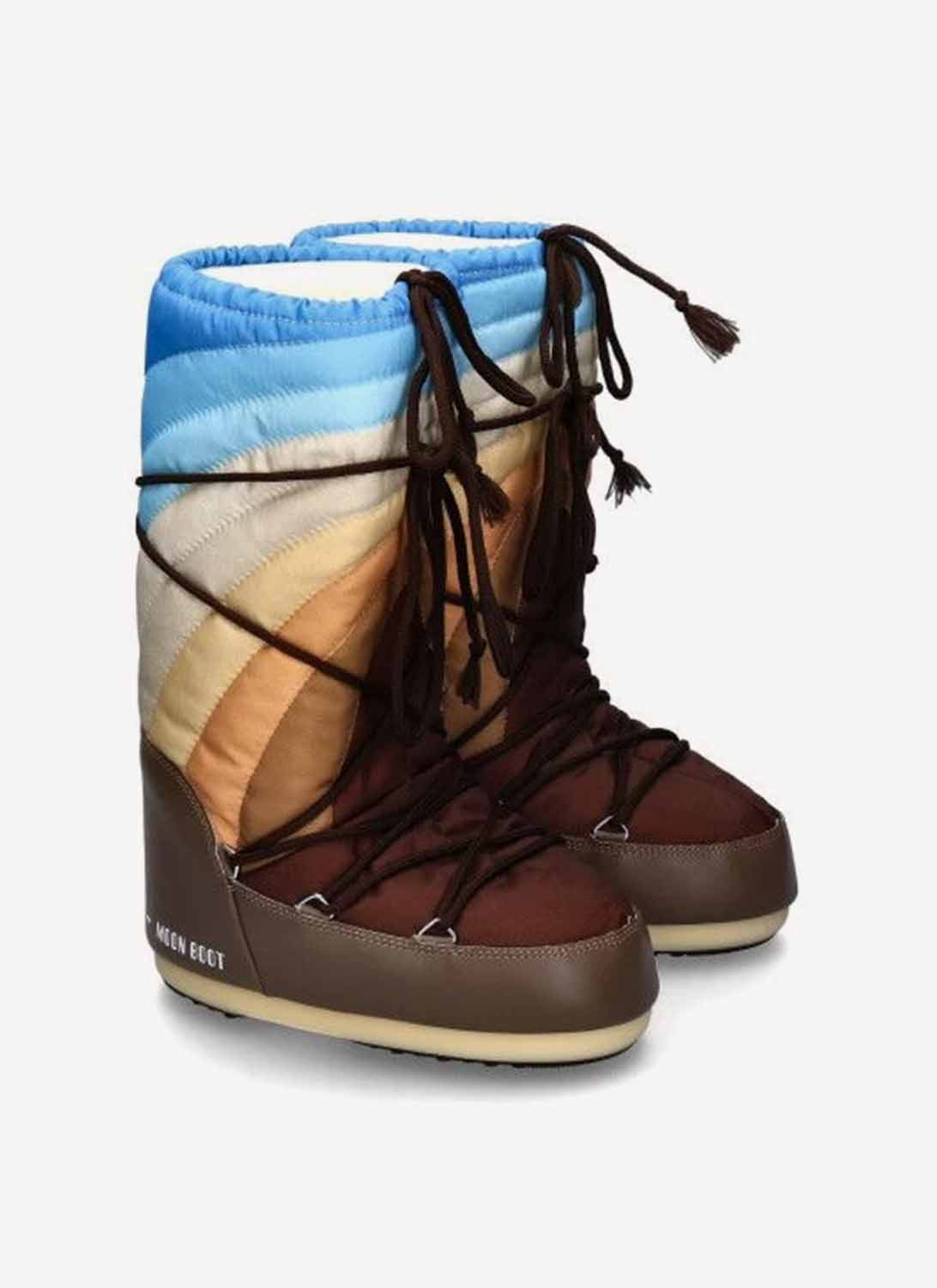 Moonboot - Bottes Icon Rainbow High - Shitake Marron Bleu - Unisexe - Image 2