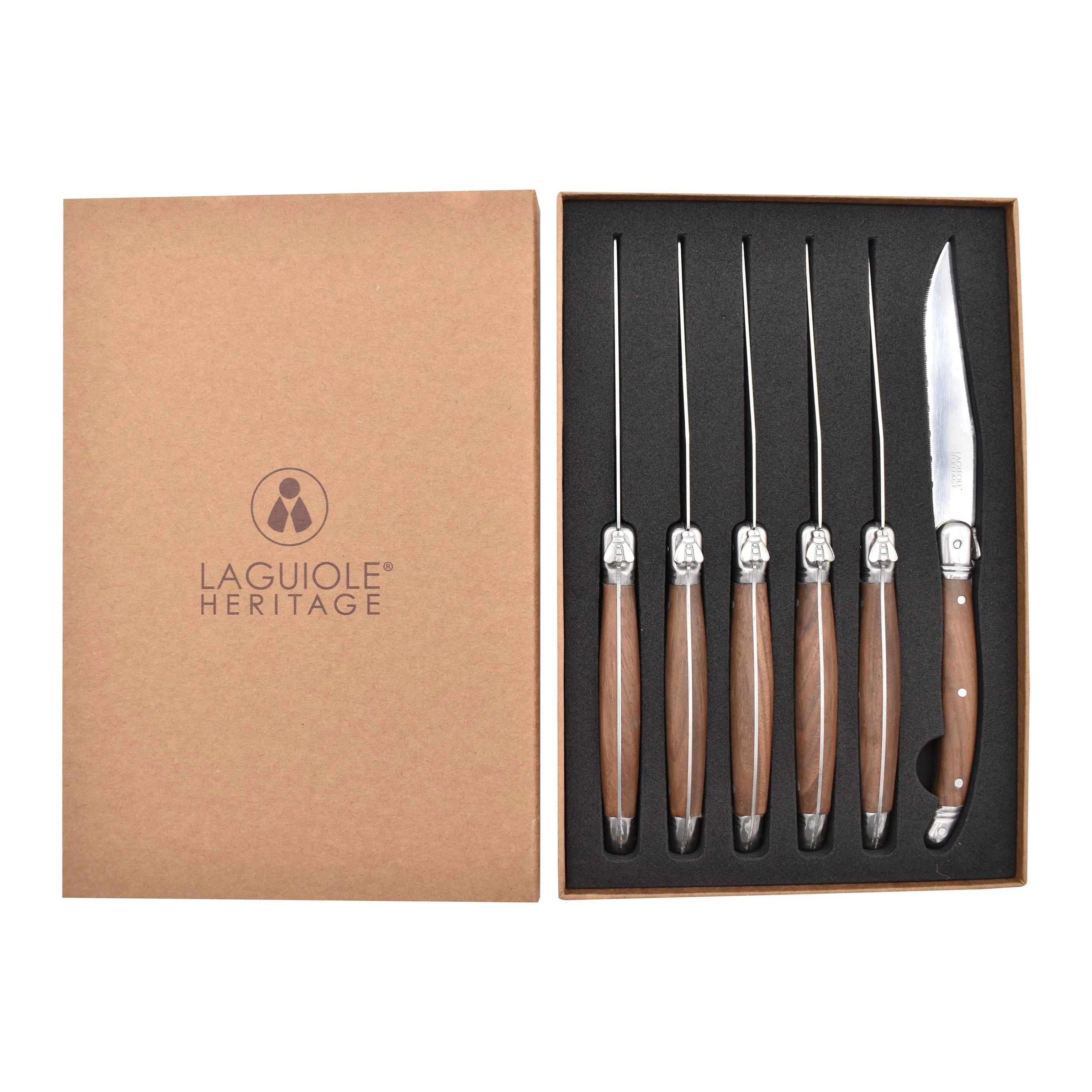 Coffret De 6 Couteaux - Bois Noyer - LG Héritage - Image 2