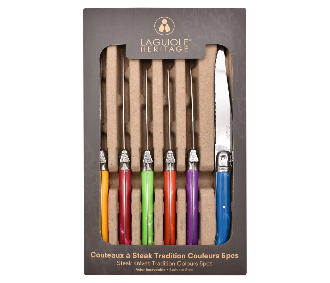 Lag Heritage Coffret De 6 Couteaux À Steack Abs Couleurs - Image 3