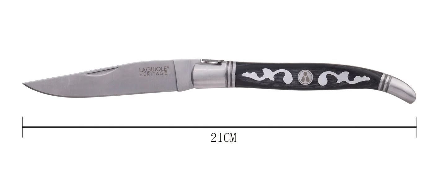 Couteau Pliant Manche En Bois Pakka Gris - Image 2