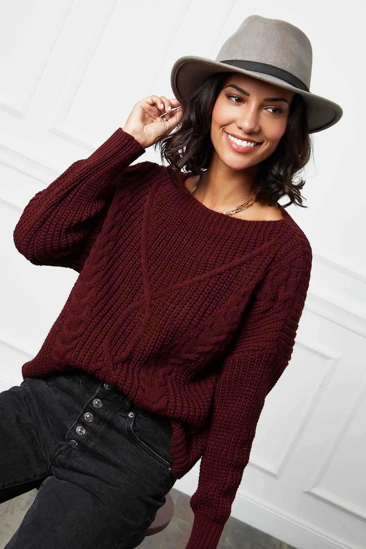 Pull - Bordeaux - Image 3
