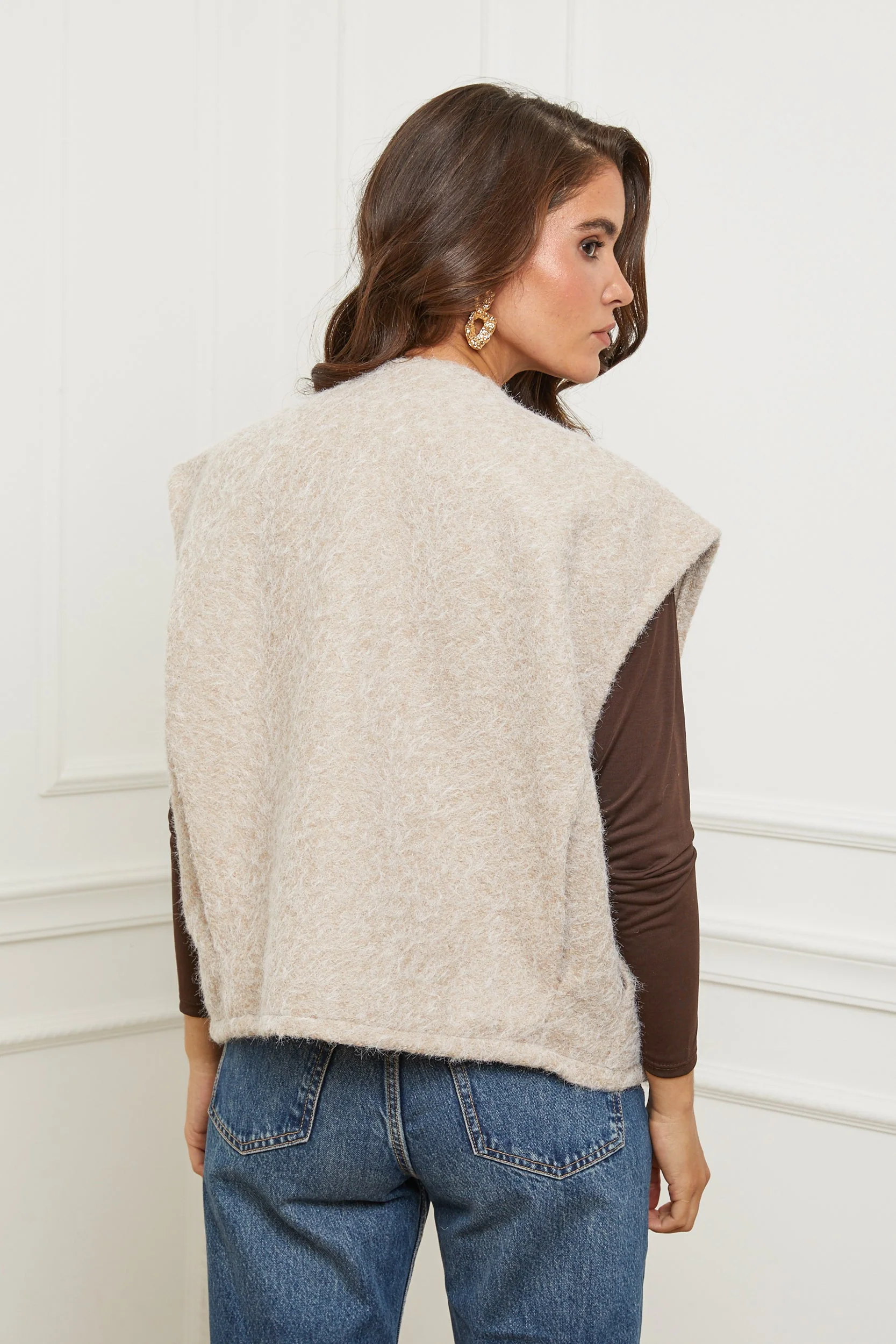 Gilet - Beige - Image 3