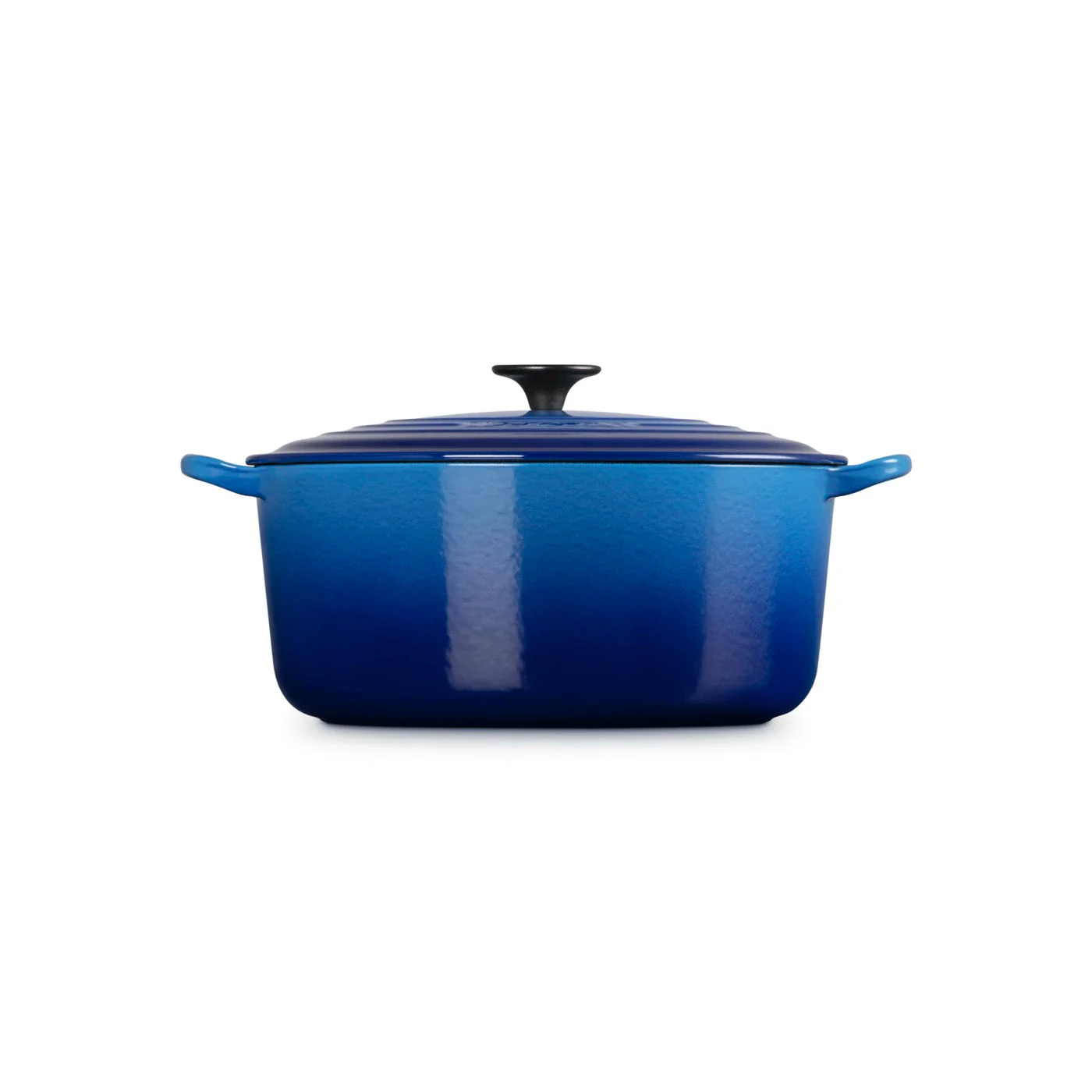 Cocotte Ronde Tradition - Fonte Emaillée - 28Cm - Azur - Bouton Phénolique - Image 6