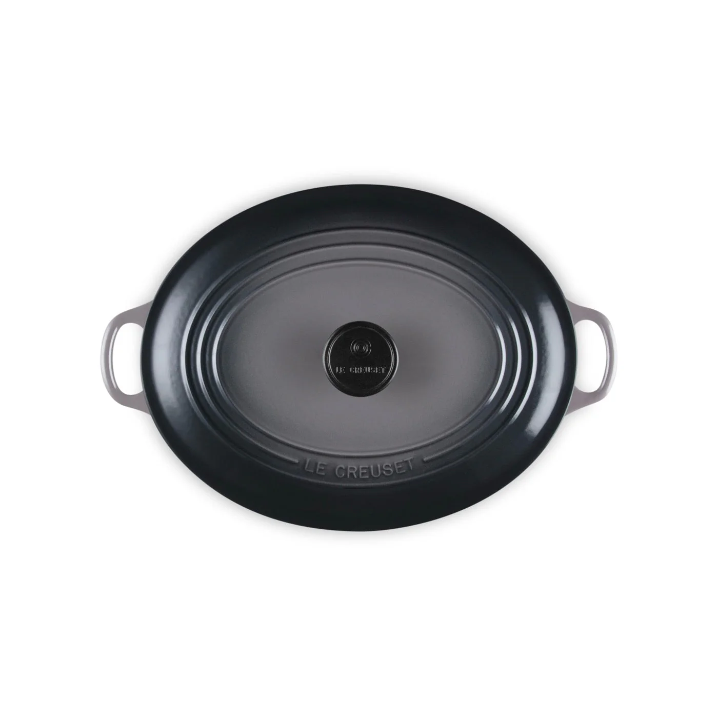 Cocotte Ovale Tradition - Fonte Émaillée - 31Cm - Flint - Bouton Phénolique - Image 4