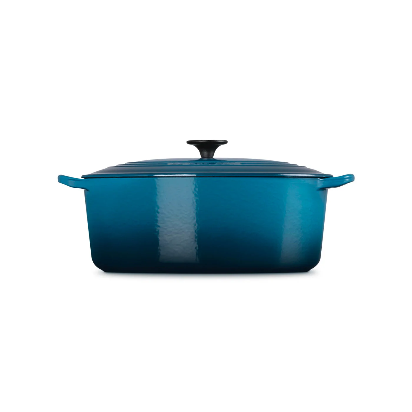 Cocotte Ovale Tradition - Fonte Émaillée - 31Cm - Deep Teal - Bouton Phénolique - Image 5