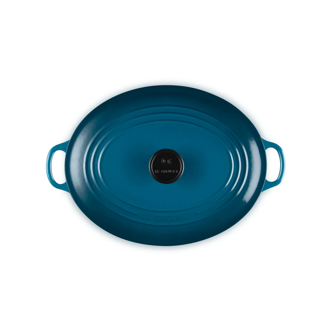 Cocotte Ovale Tradition - Fonte Émaillée - 31Cm - Deep Teal - Bouton Phénolique - Image 6