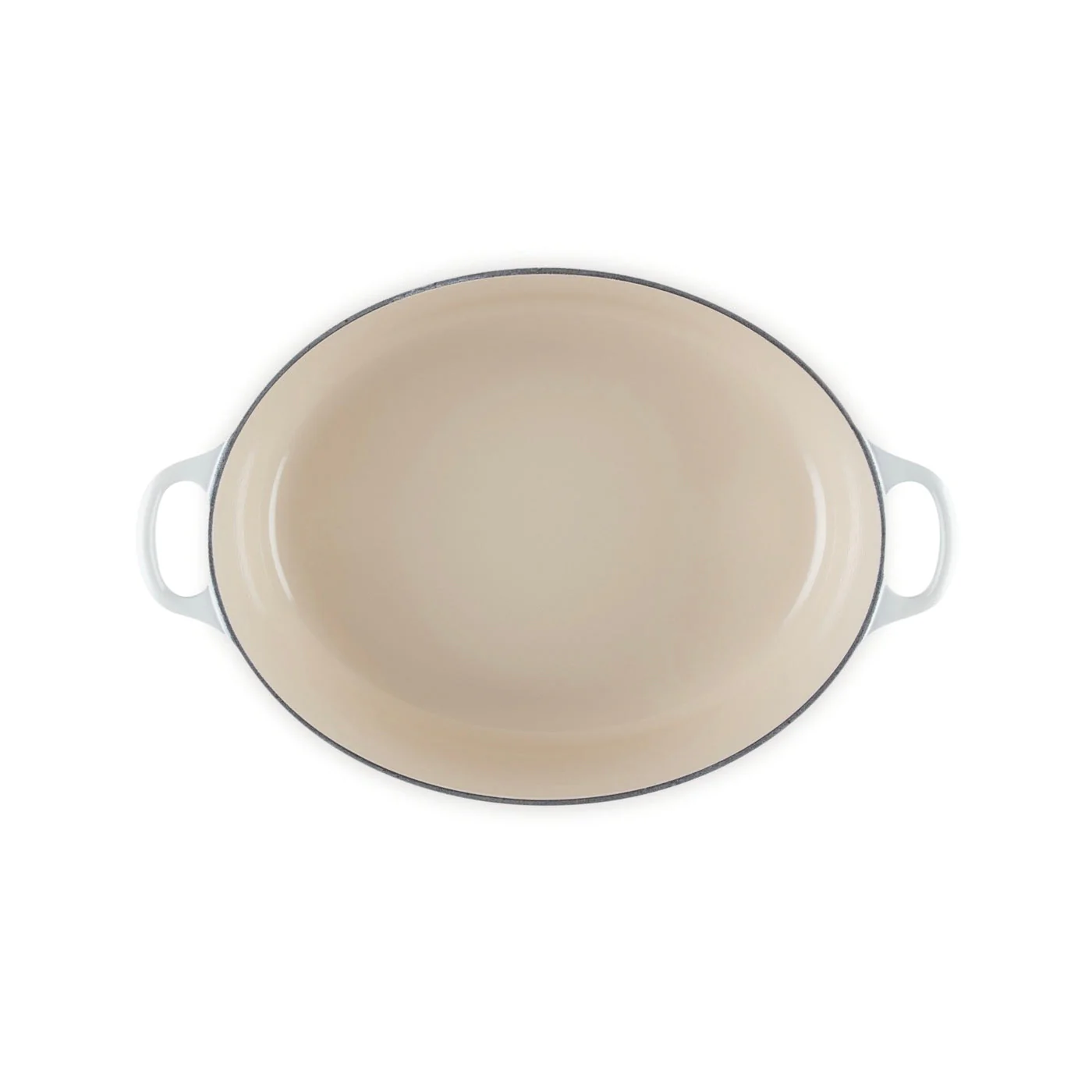 Cocotte Ovale Tradition - Fonte Émaillée - 31Cm - Meringue - Bouton Phénolique - Image 4