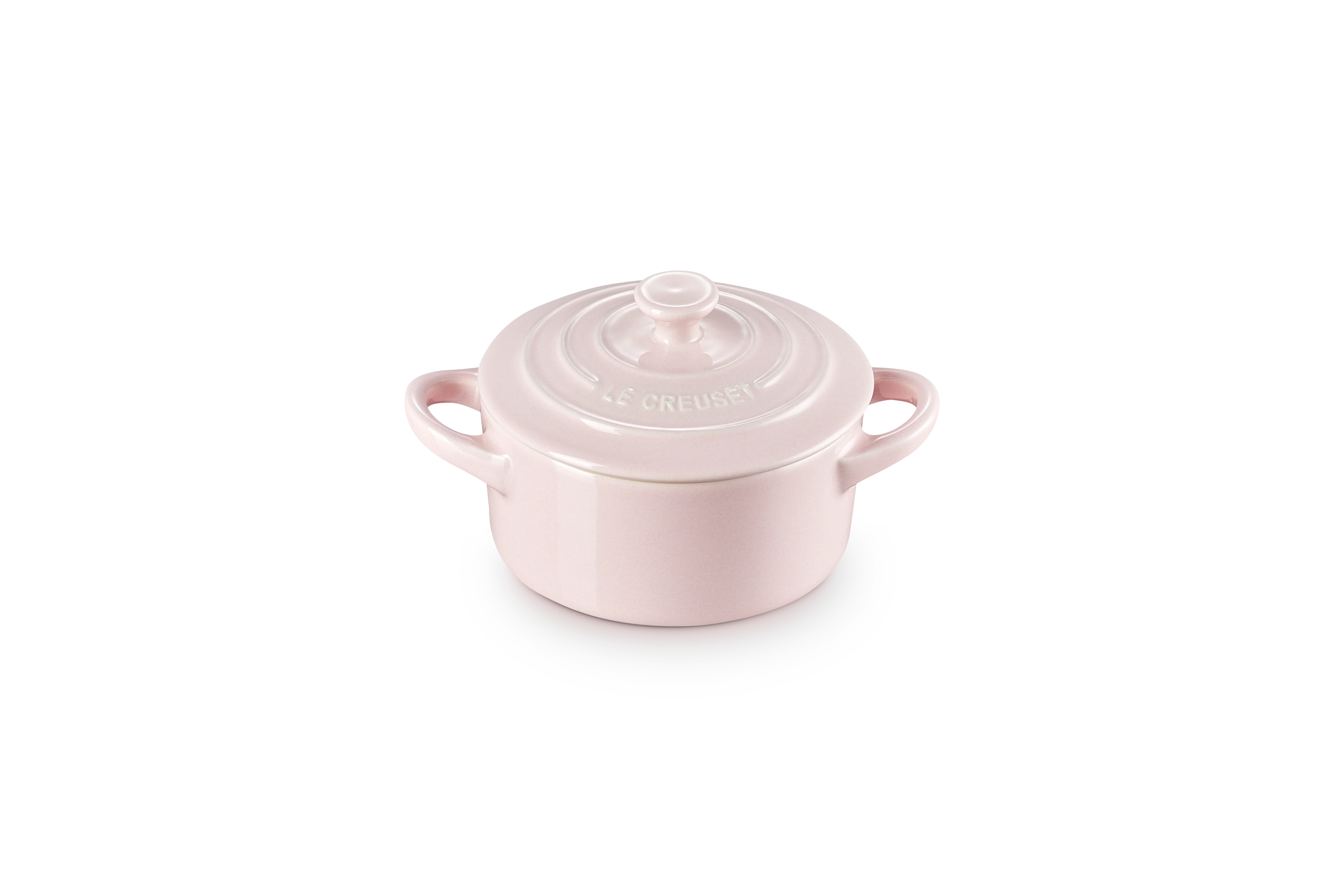 Mini-Cocotte Ronde Céramique - 10Cm - Chiffon Pink - Bouton Coloré - Image 3