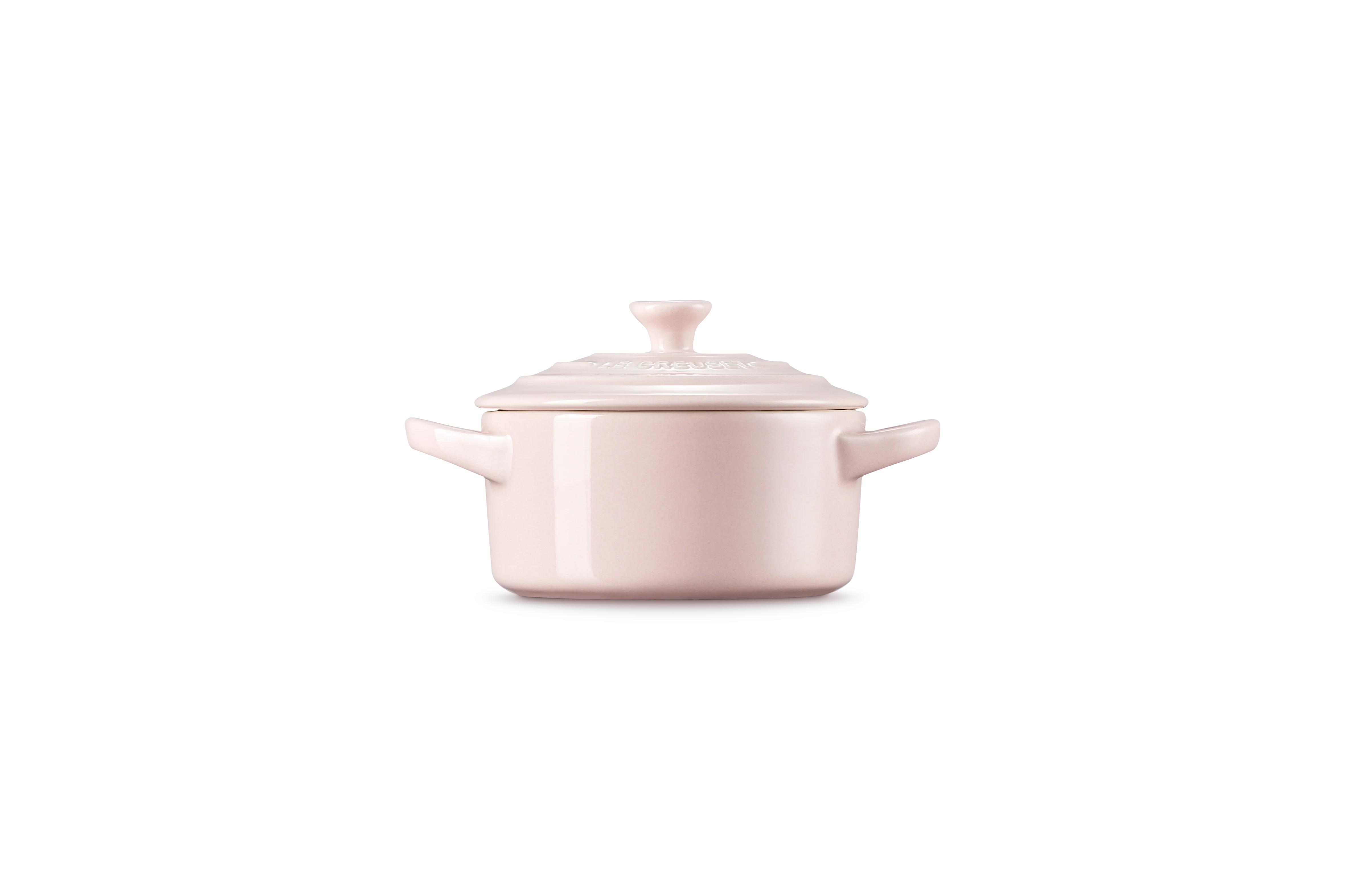 Mini-Cocotte Ronde Céramique - 10Cm - Chiffon Pink - Bouton Coloré - Image 4