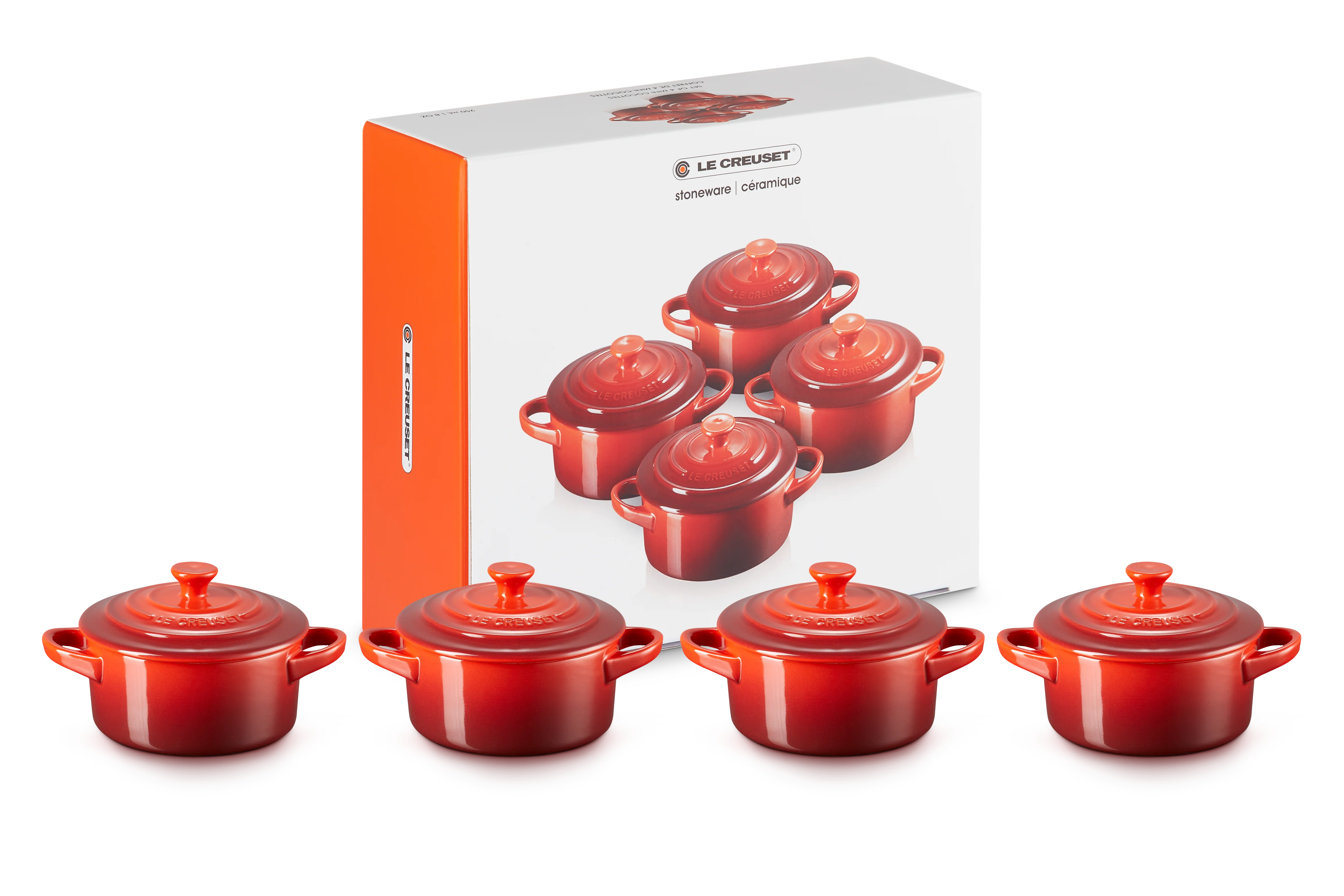 Set 4 Mini-Cocottes Céramique - 250ml/10cm - Cerise - Image 6