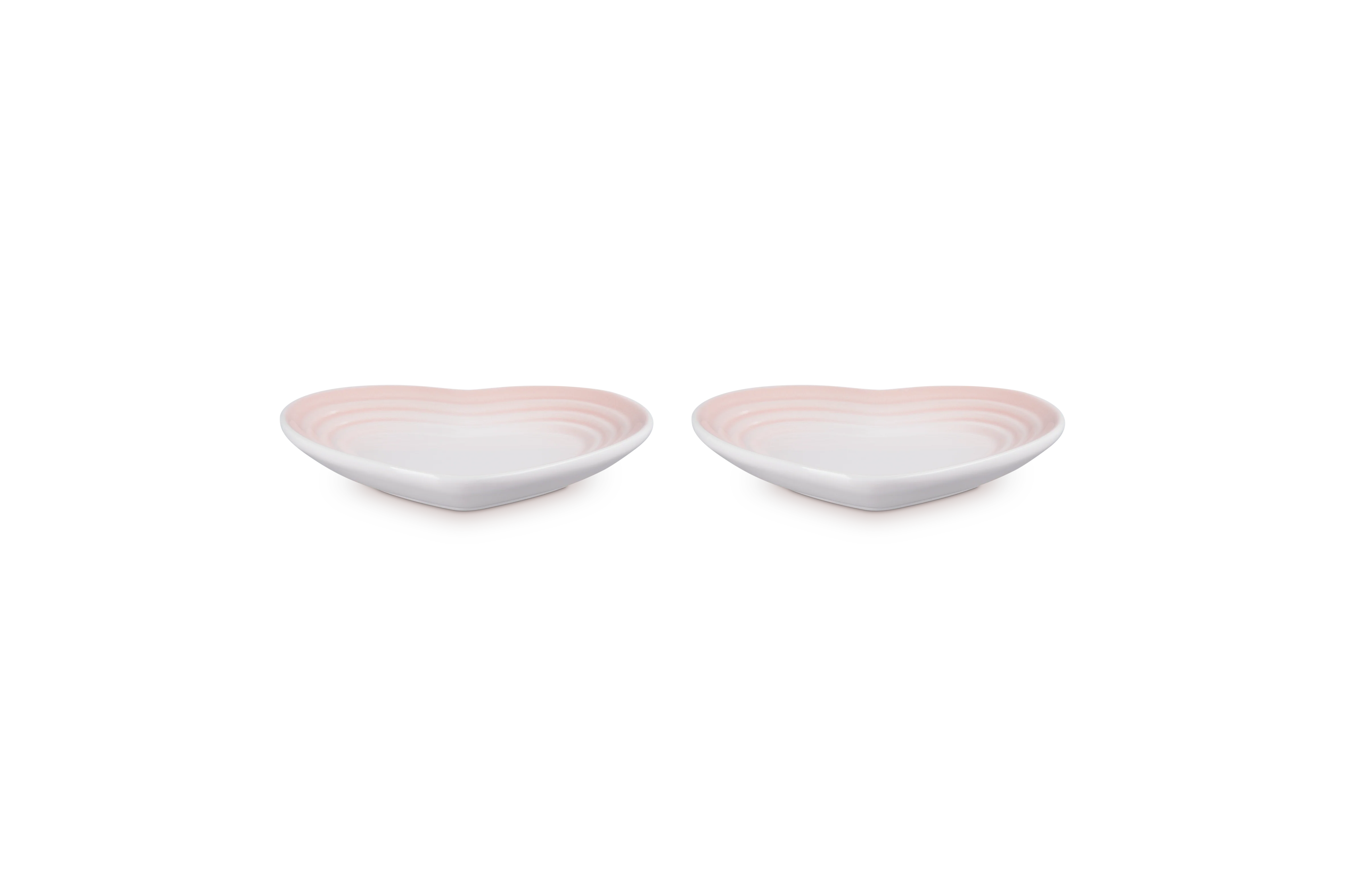Set 2 Assiettes Cœur - Céramique - 14Cm - Shell Pink - Image 2