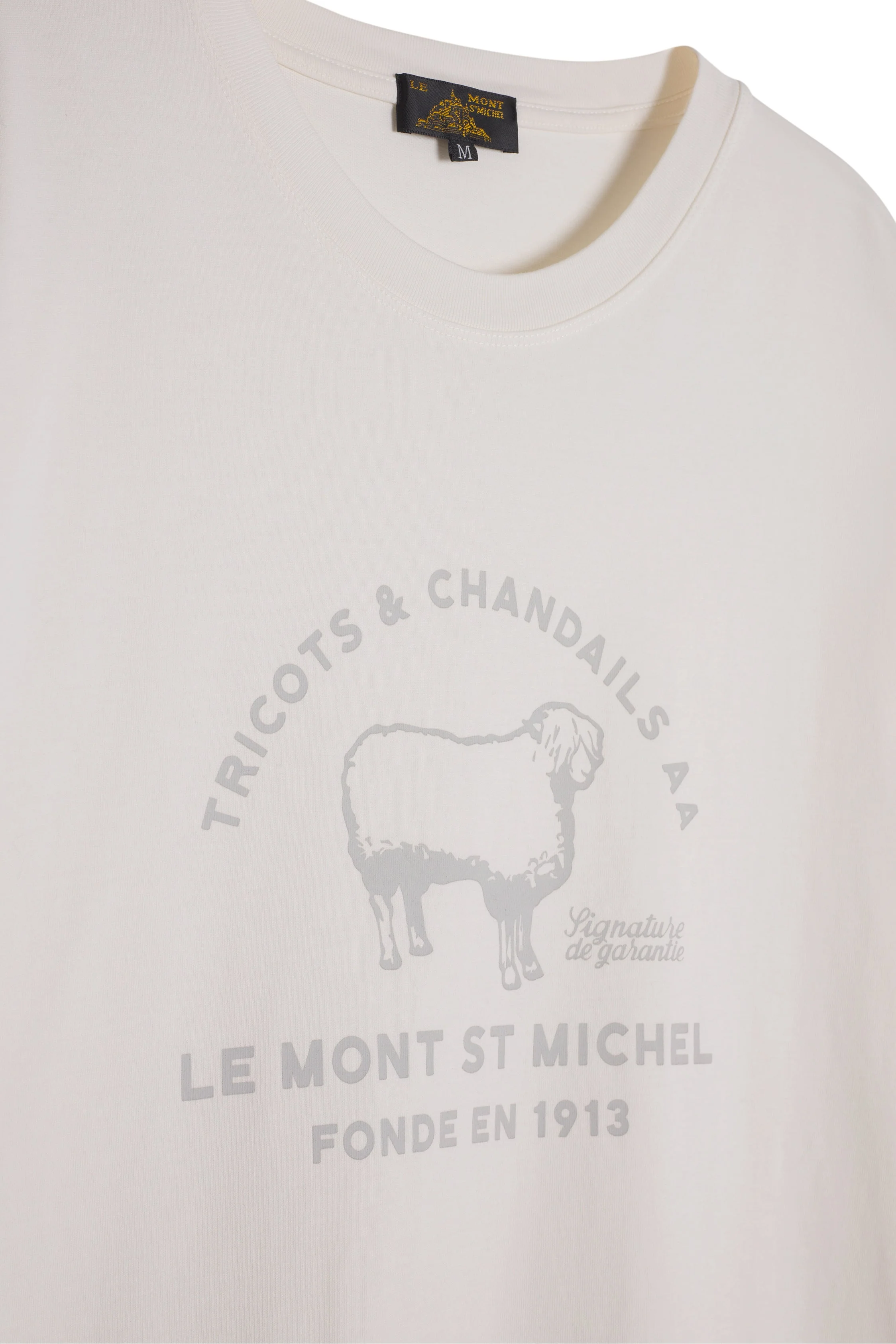 T-Shirt Graphique Délavé - Off White - Homme - Image 2