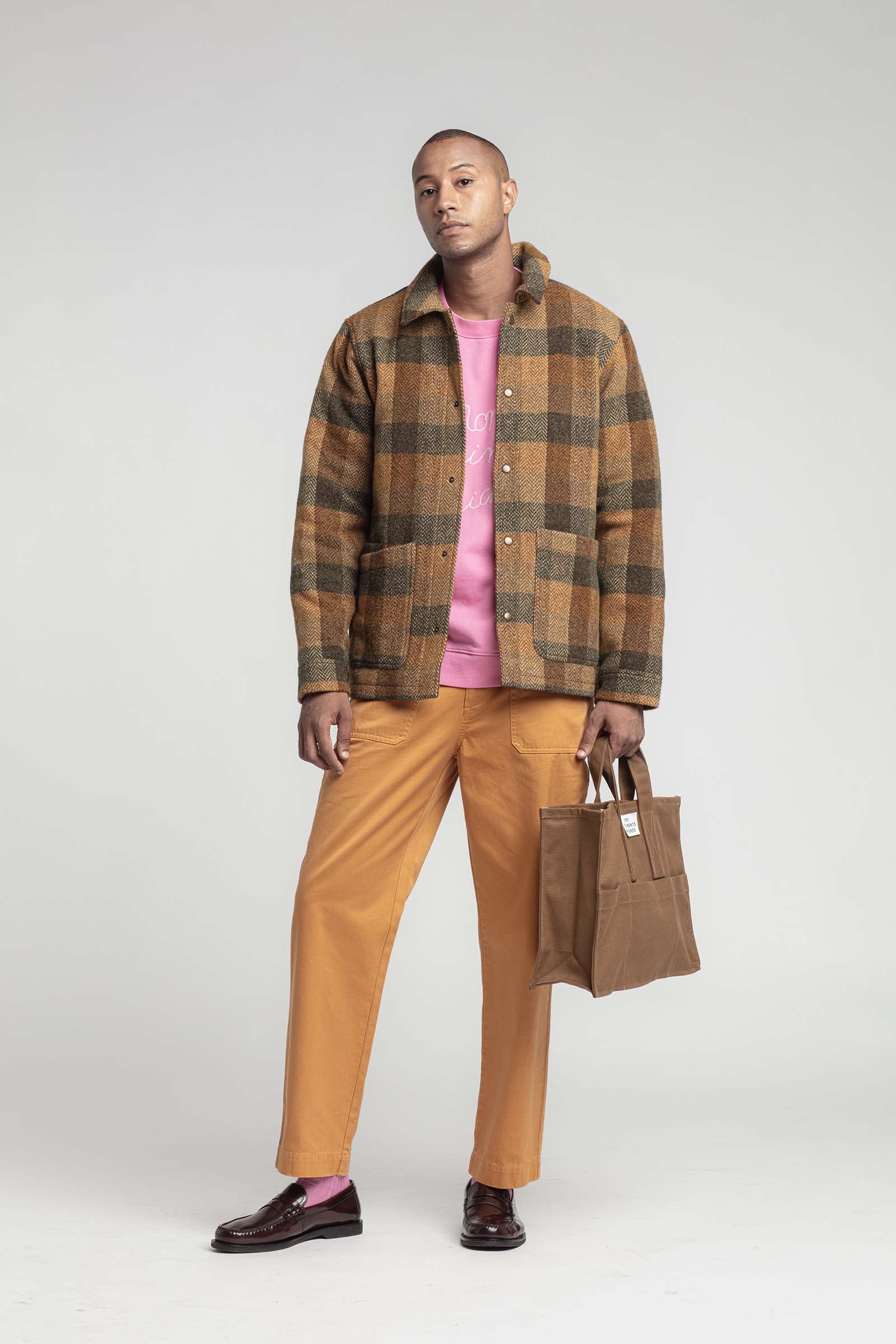 Veste Patchwork En Laine Vardin - Brown - Homme - Image 2