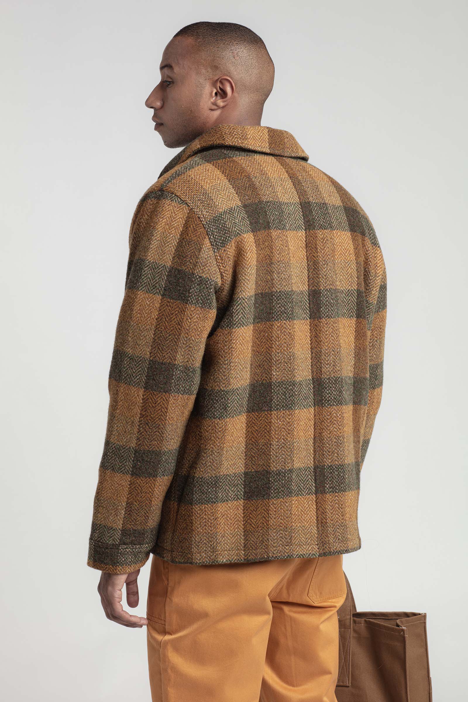 Veste Patchwork En Laine Vardin - Brown - Homme - Image 4