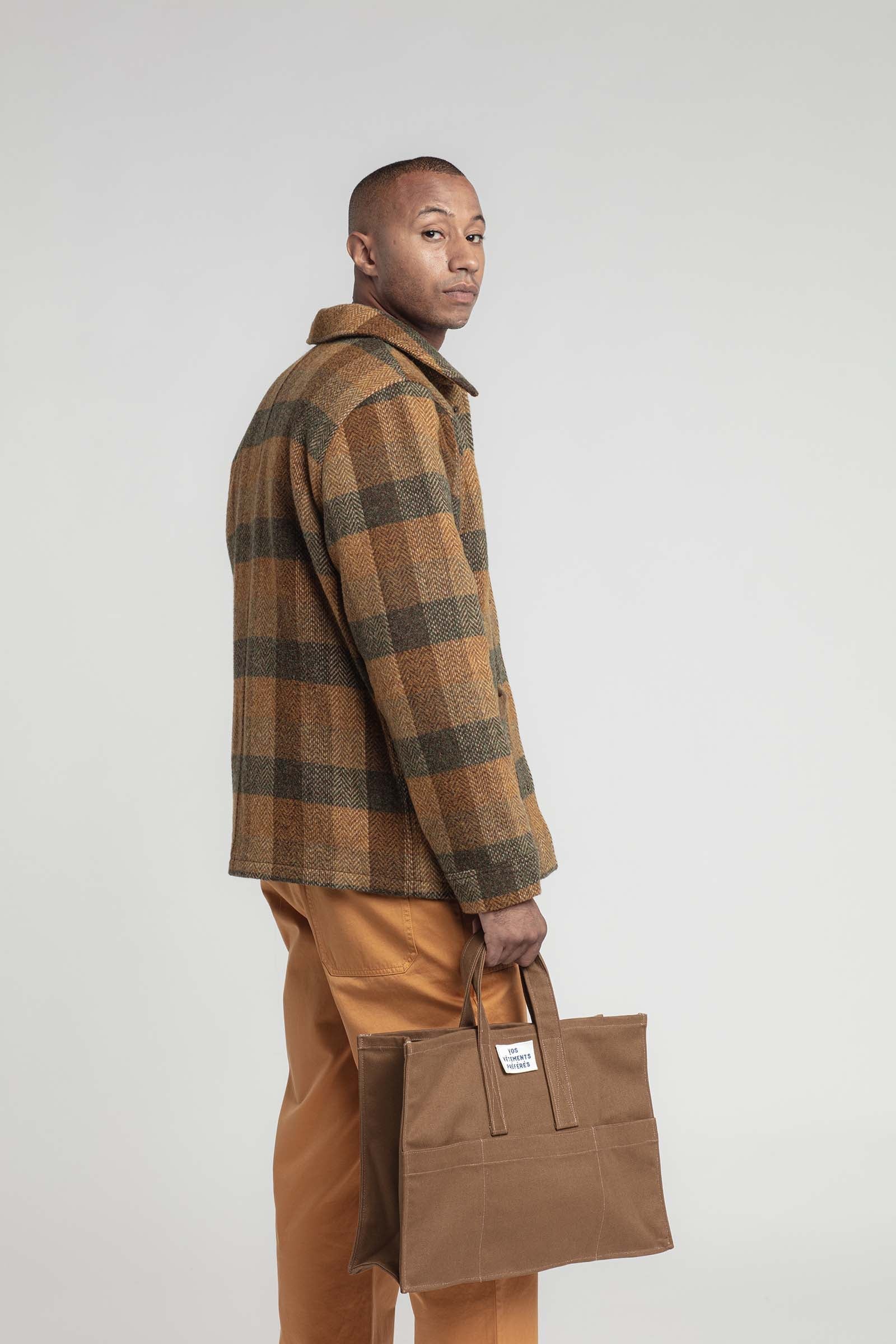 Veste Patchwork En Laine Vardin - Brown - Homme - Image 5