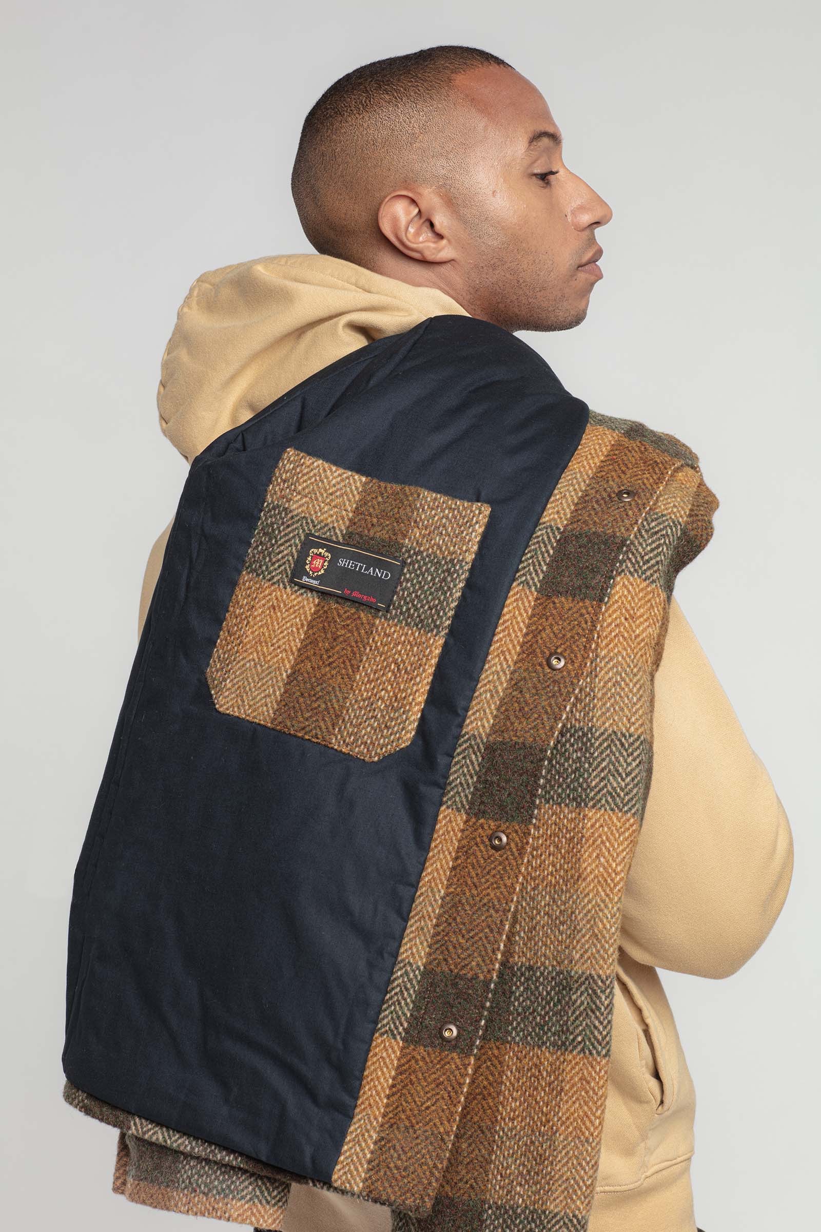 Veste Patchwork En Laine Vardin - Brown - Homme - Image 6