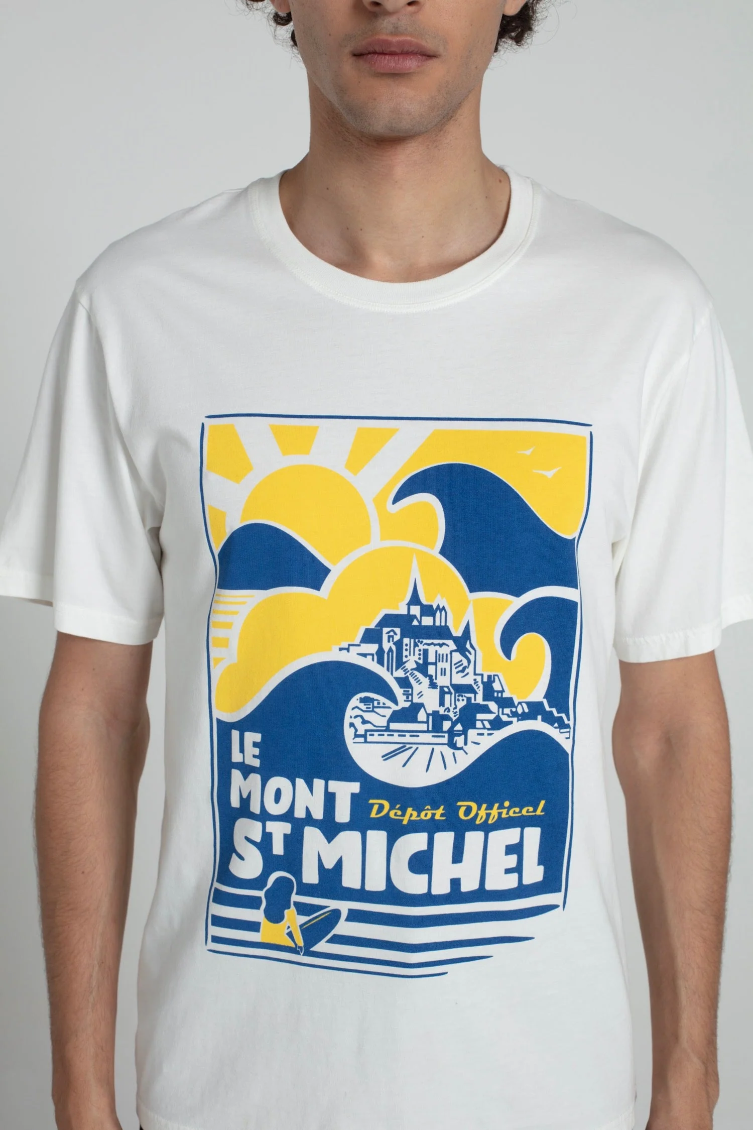 T-Shirt Imprimé Surf Timel - Jaune - Homme - Image 4