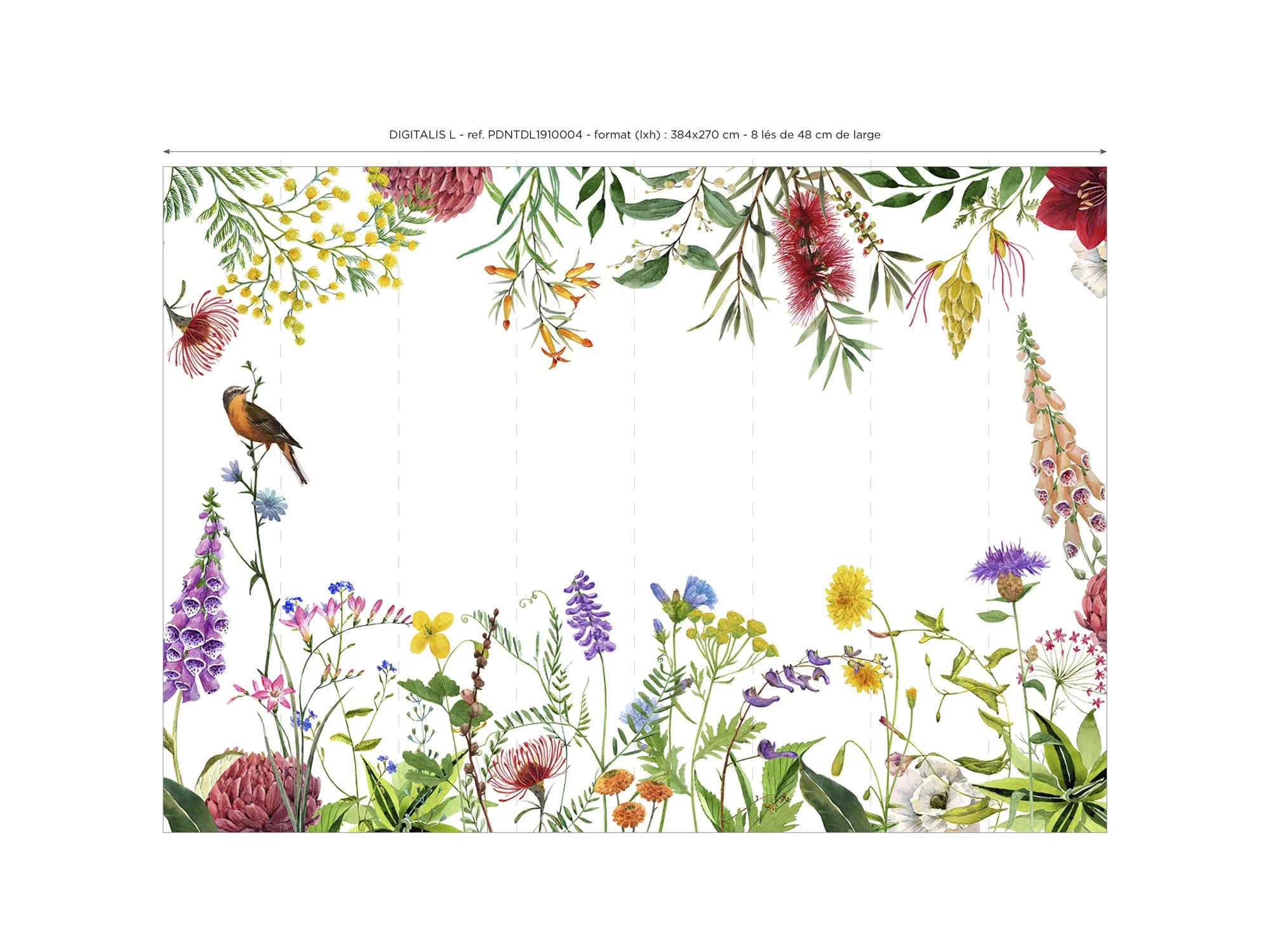 Papier Peint Panoramique - Digitalis L - Multicolore - Image 4