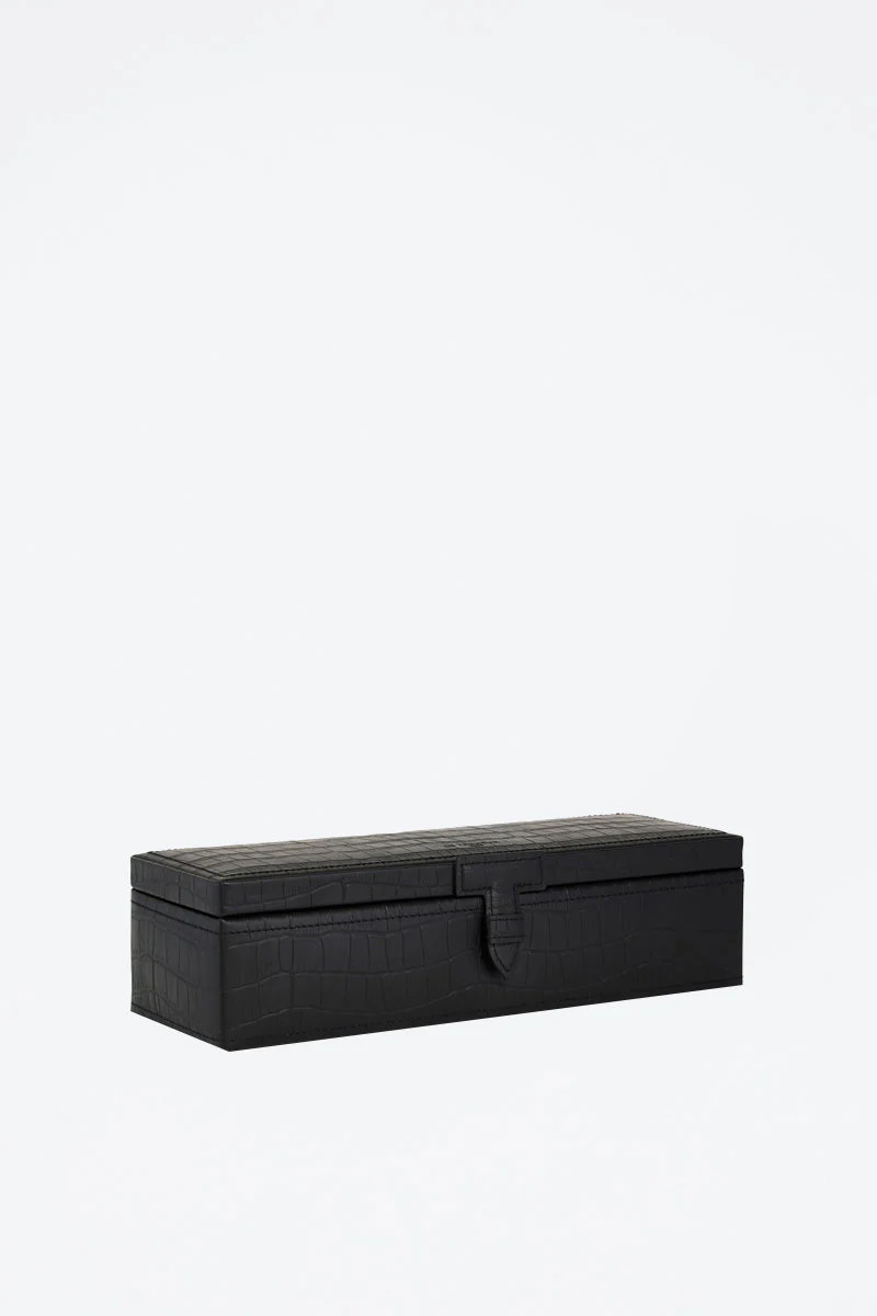 Boîte À Montres En Cuir - Noir - Image 3