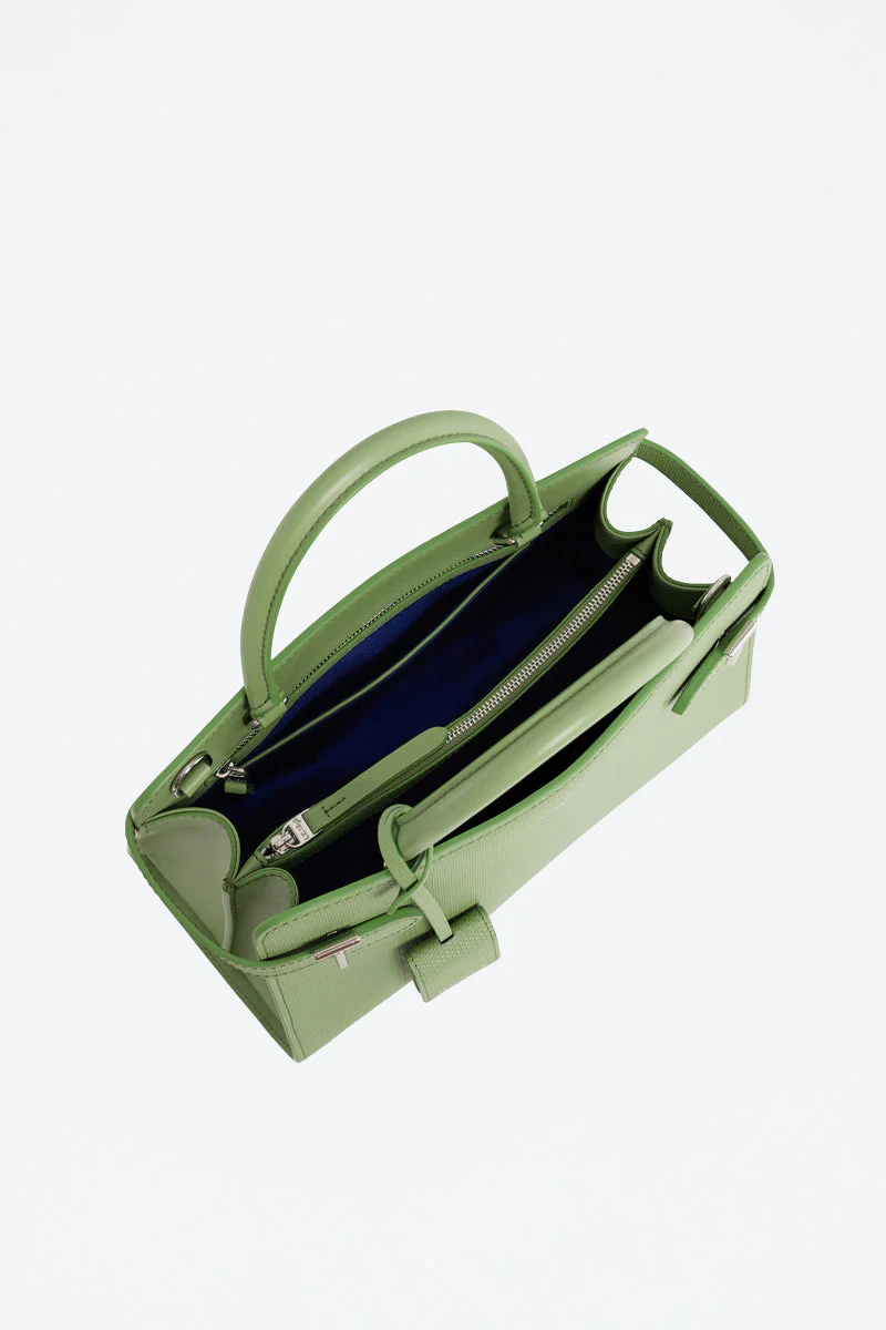 Sac À Main Moyen En Cuir Emilie - Vert - Image 2