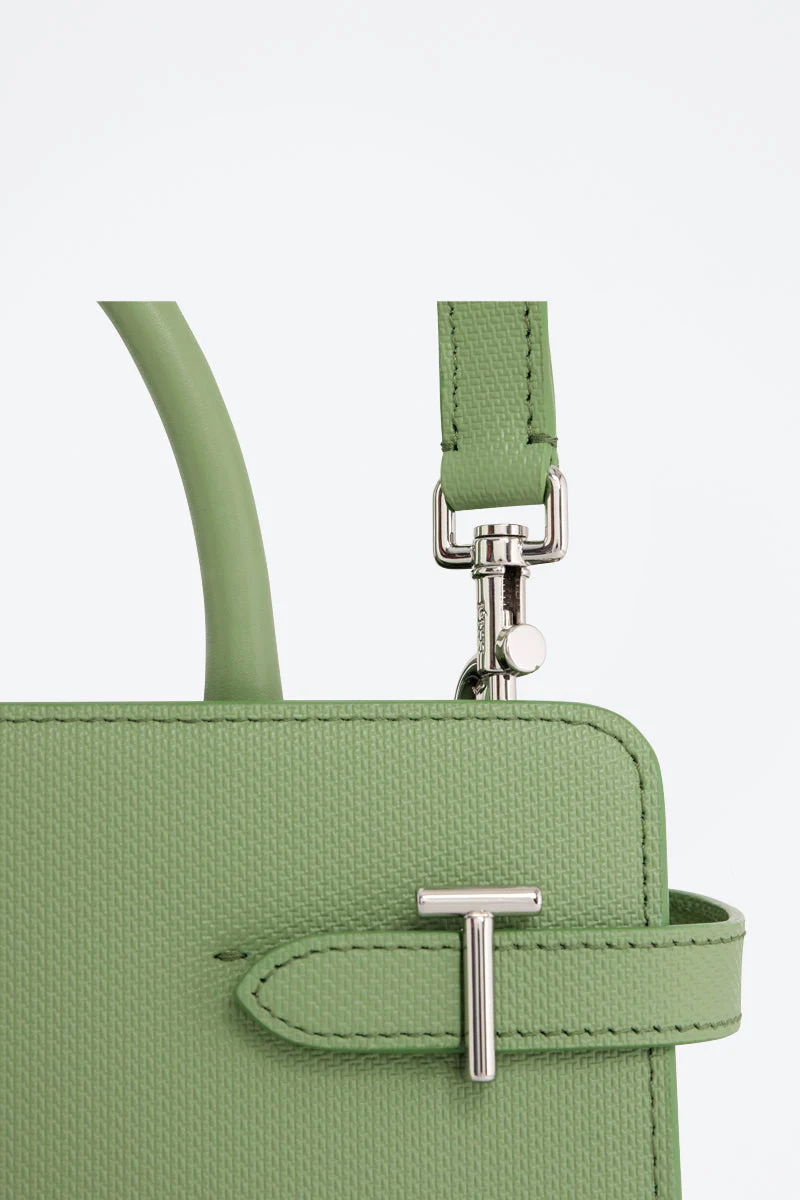 Sac À Main Moyen En Cuir Emilie - Vert - Image 3