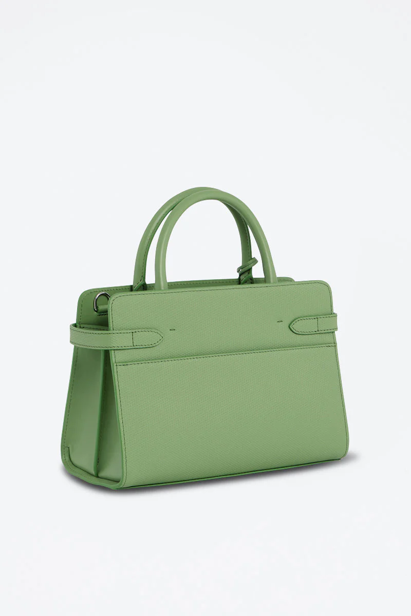 Sac À Main Moyen En Cuir Emilie - Vert - Image 4