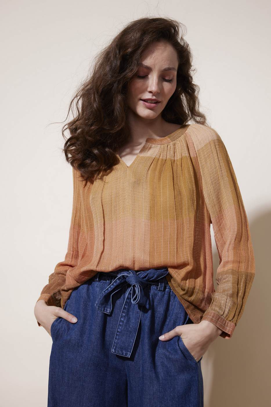 Blouse Pankaj - Orange - Image 2