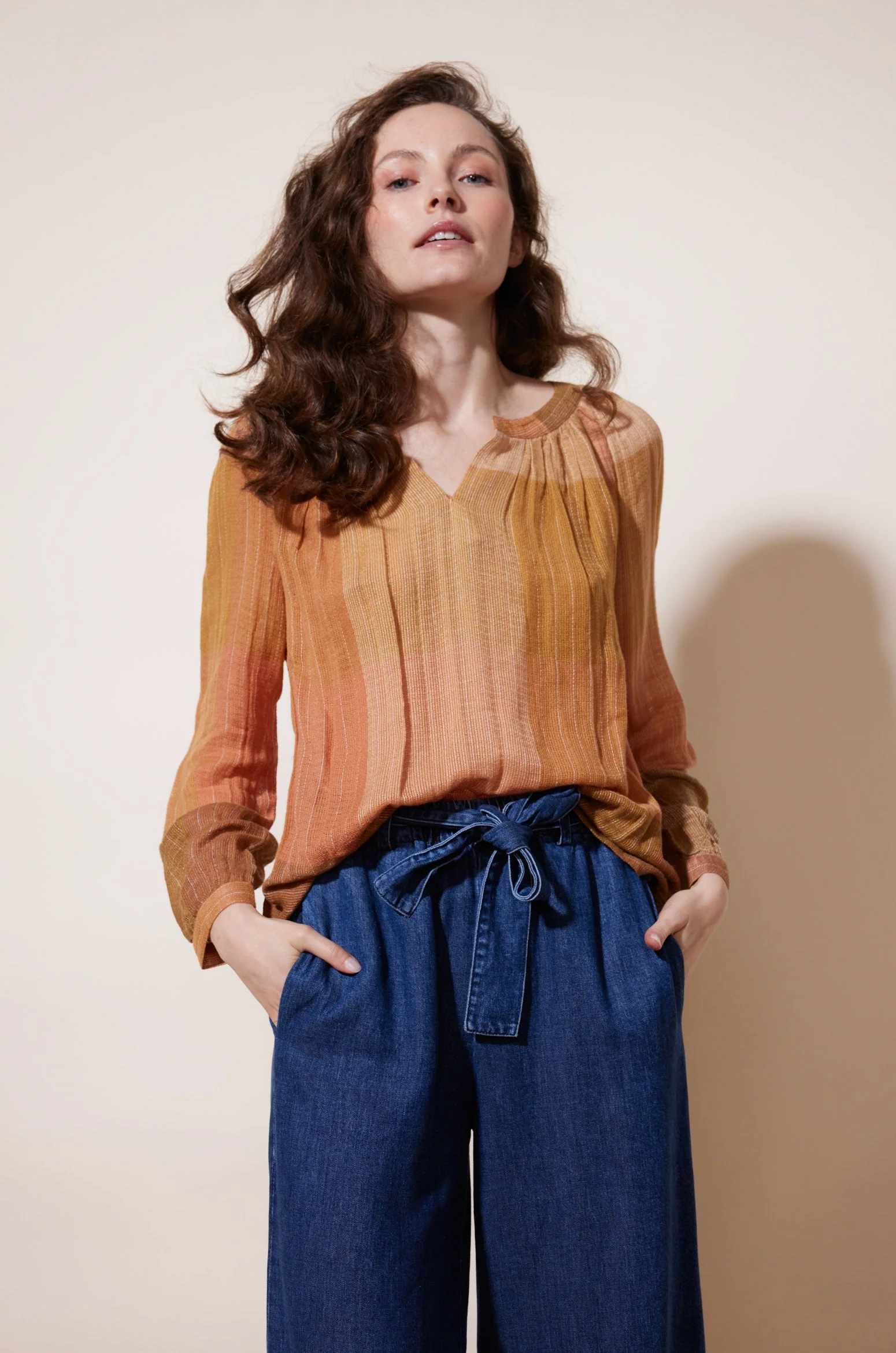 Blouse Pankaj - Orange - Image 3