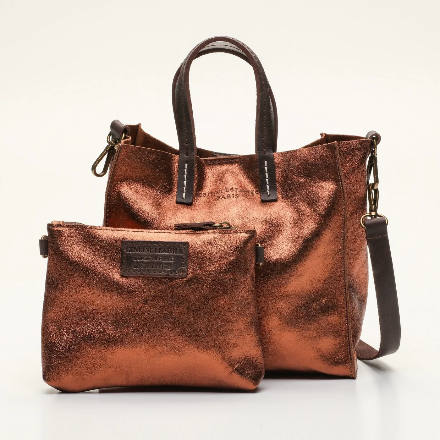 Sac Bandoulière Coti - Marron Brillant - Femme - Image 4